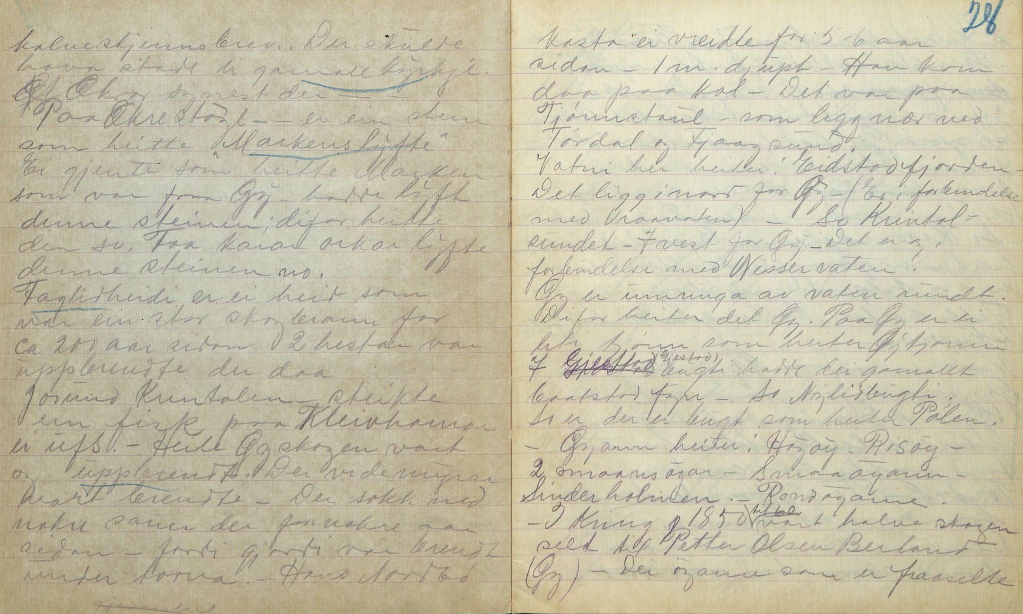 Rikard Berge, TEMU/TGM-A-1003/F/L0017/0004: 551-599 / 554 Vraadals historie, Signe Vesterdal, 1918, p. 27-28