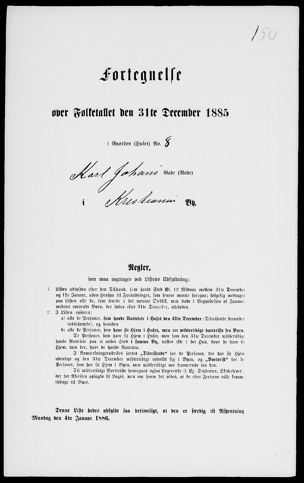 RA, 1885 census for 0301 Kristiania, 1885, p. 558