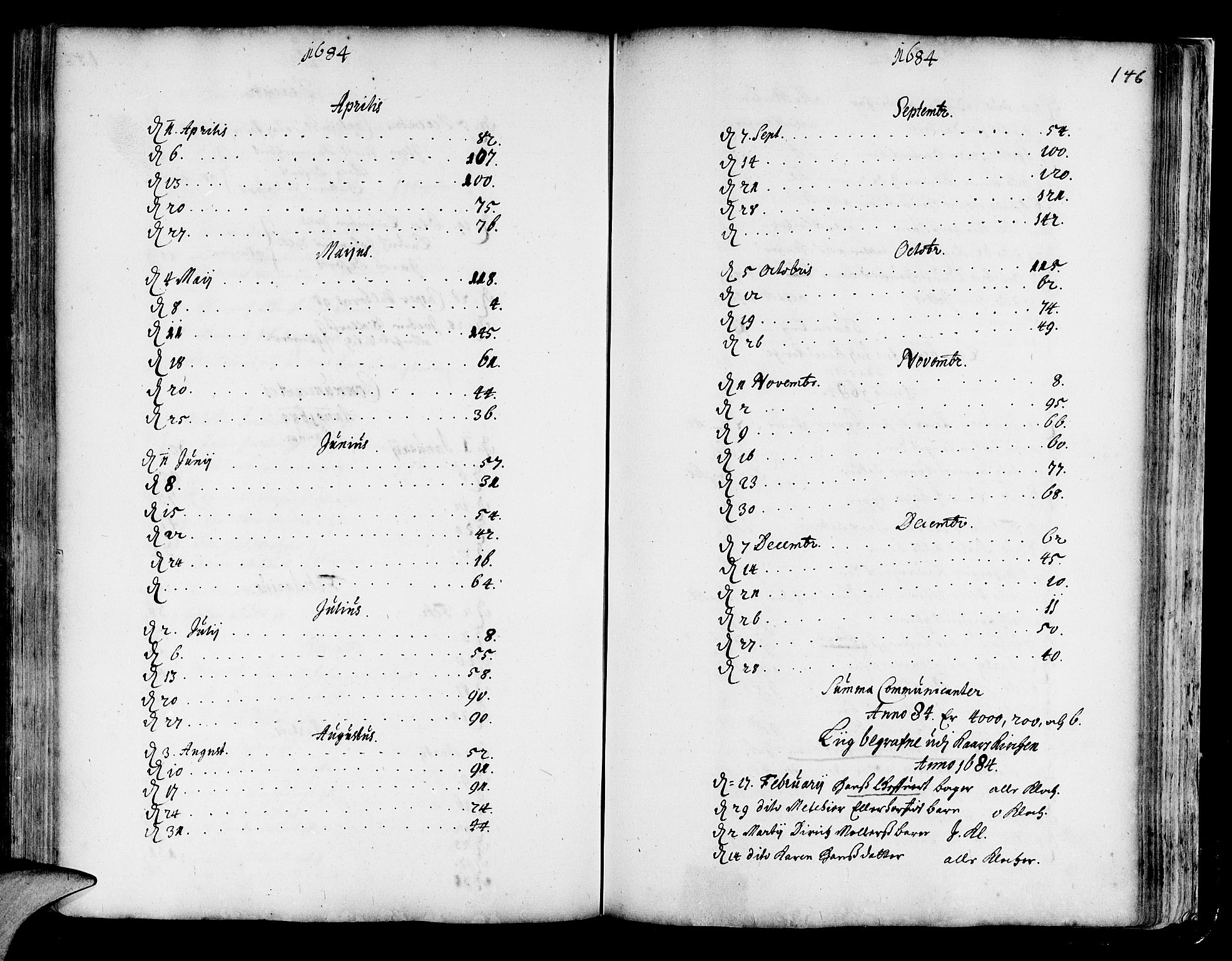 Korskirken sokneprestembete, SAB/A-76101/H/Haa/L0001: Parish register (official) no. A 1, 1674-1688, p. 146