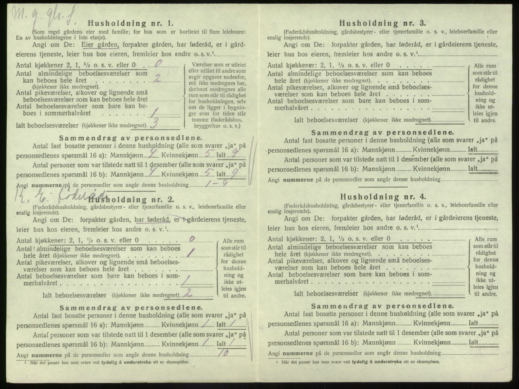 SAB, 1920 census for Gaular, 1920, p. 523