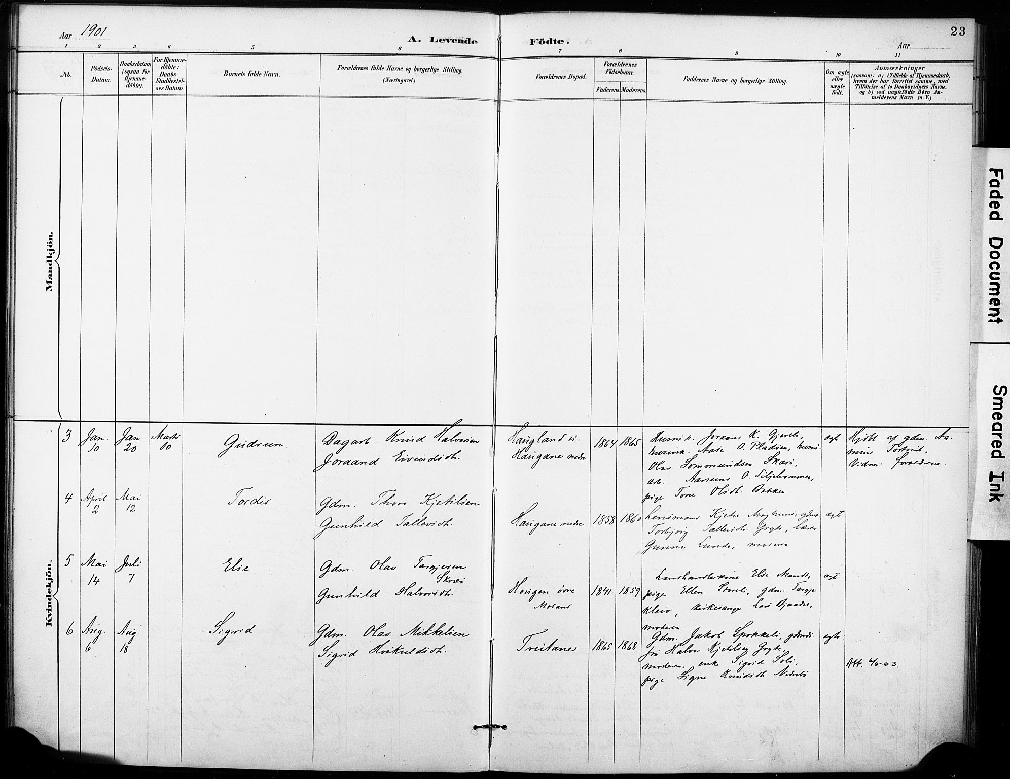 Fyresdal kirkebøker, SAKO/A-263/F/Fb/L0003: Parish register (official) no. II 3, 1887-1903, p. 23