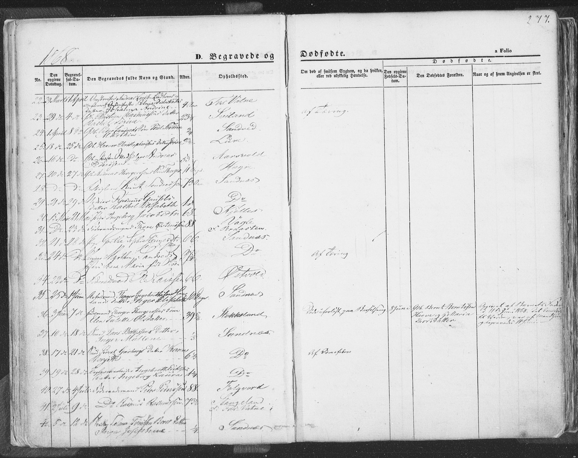 Høyland sokneprestkontor, SAST/A-101799/001/30BA/L0009: Parish register (official) no. A 9.2, 1857-1877, p. 277