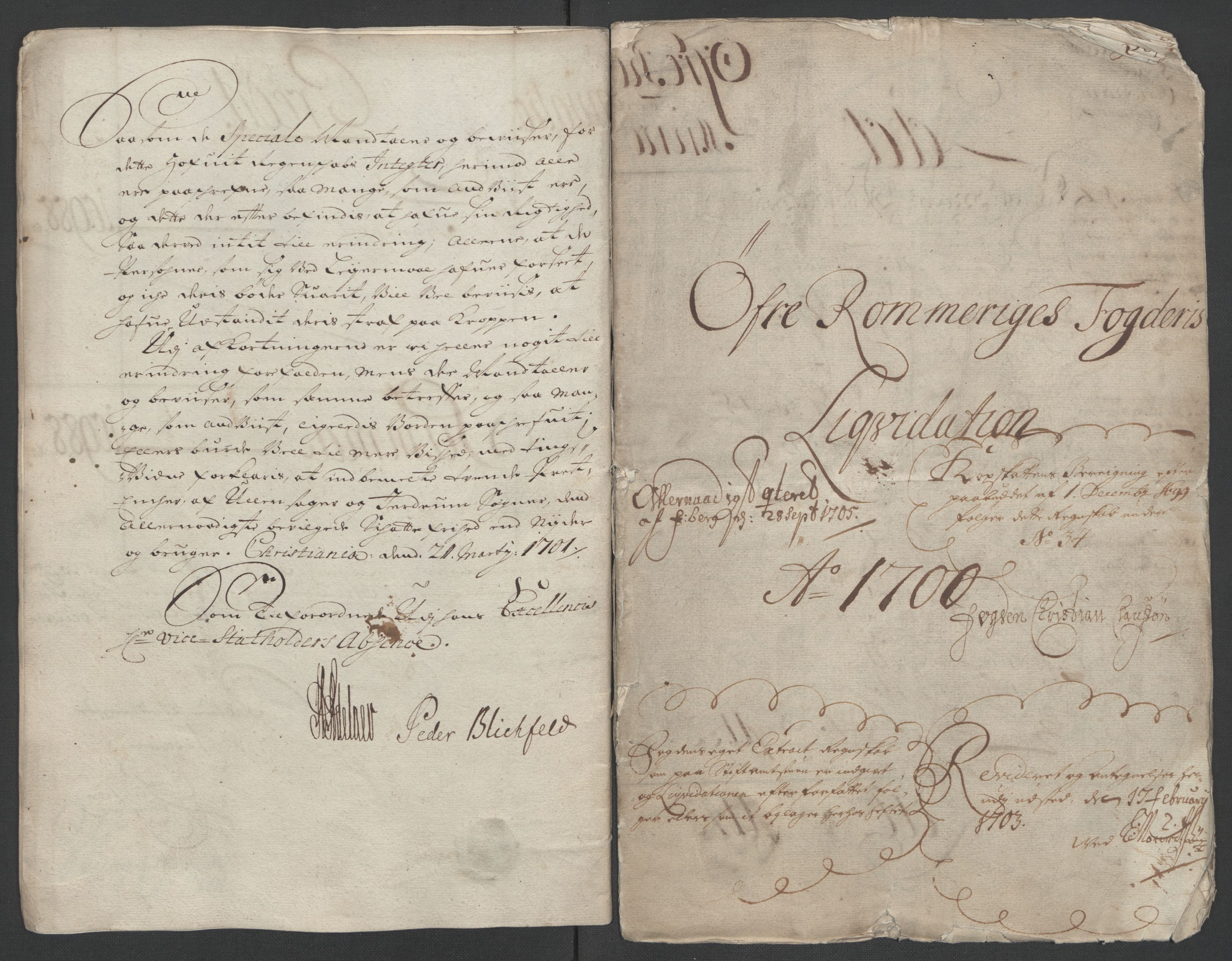 Rentekammeret inntil 1814, Reviderte regnskaper, Fogderegnskap, AV/RA-EA-4092/R12/L0712: Fogderegnskap Øvre Romerike, 1700, p. 17