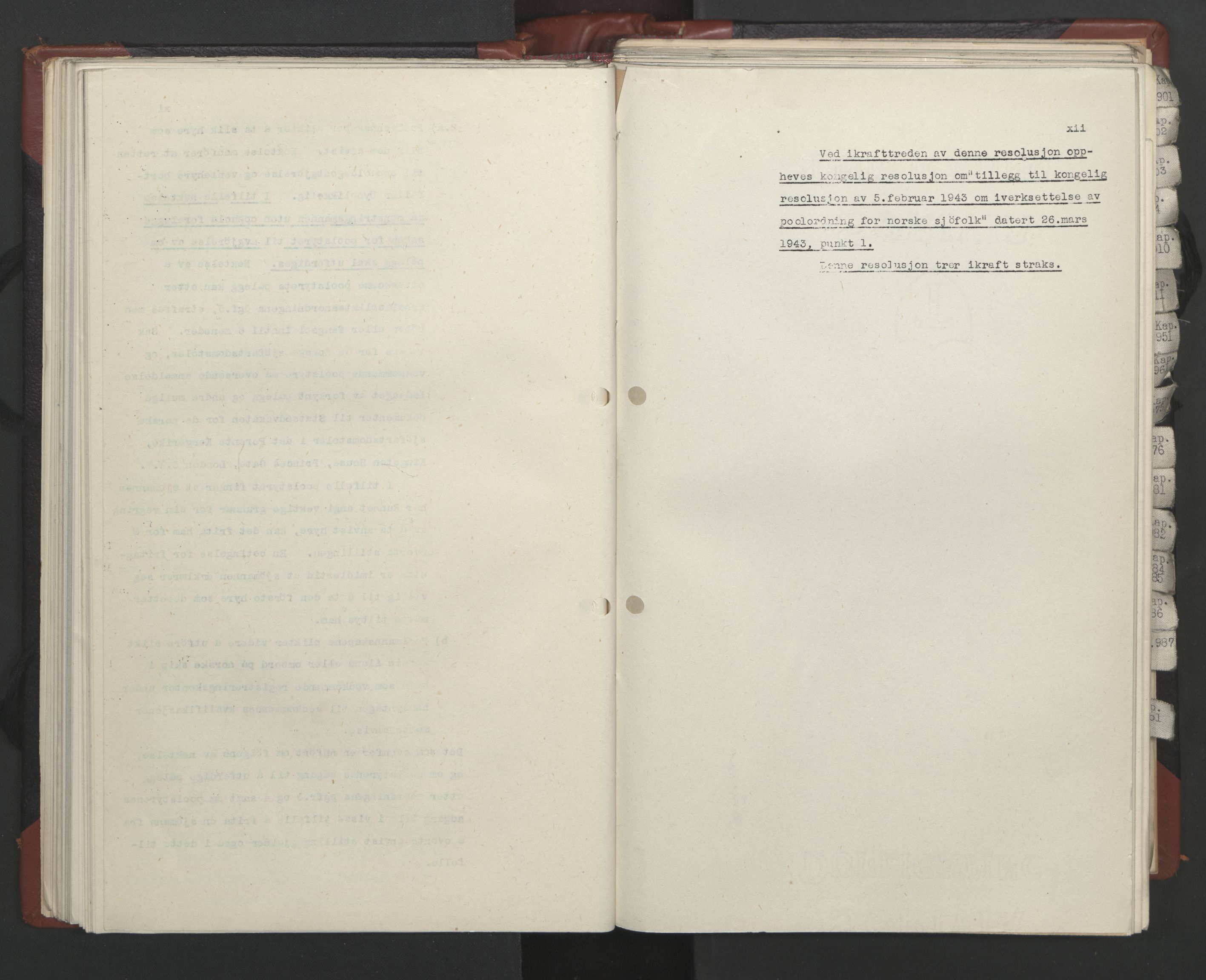 Statsrådssekretariatet, AV/RA-S-1001/A/Ac/L0124: Kgl. res. 14/1-30/6, 1944, p. 91