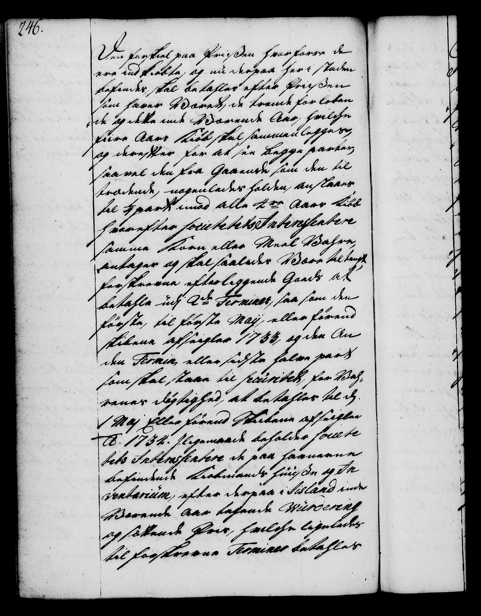 Rentekammeret, Kammerkanselliet, AV/RA-EA-3111/G/Gg/Gga/L0004: Norsk ekspedisjonsprotokoll med register (merket RK 53.4), 1734-1741, p. 246