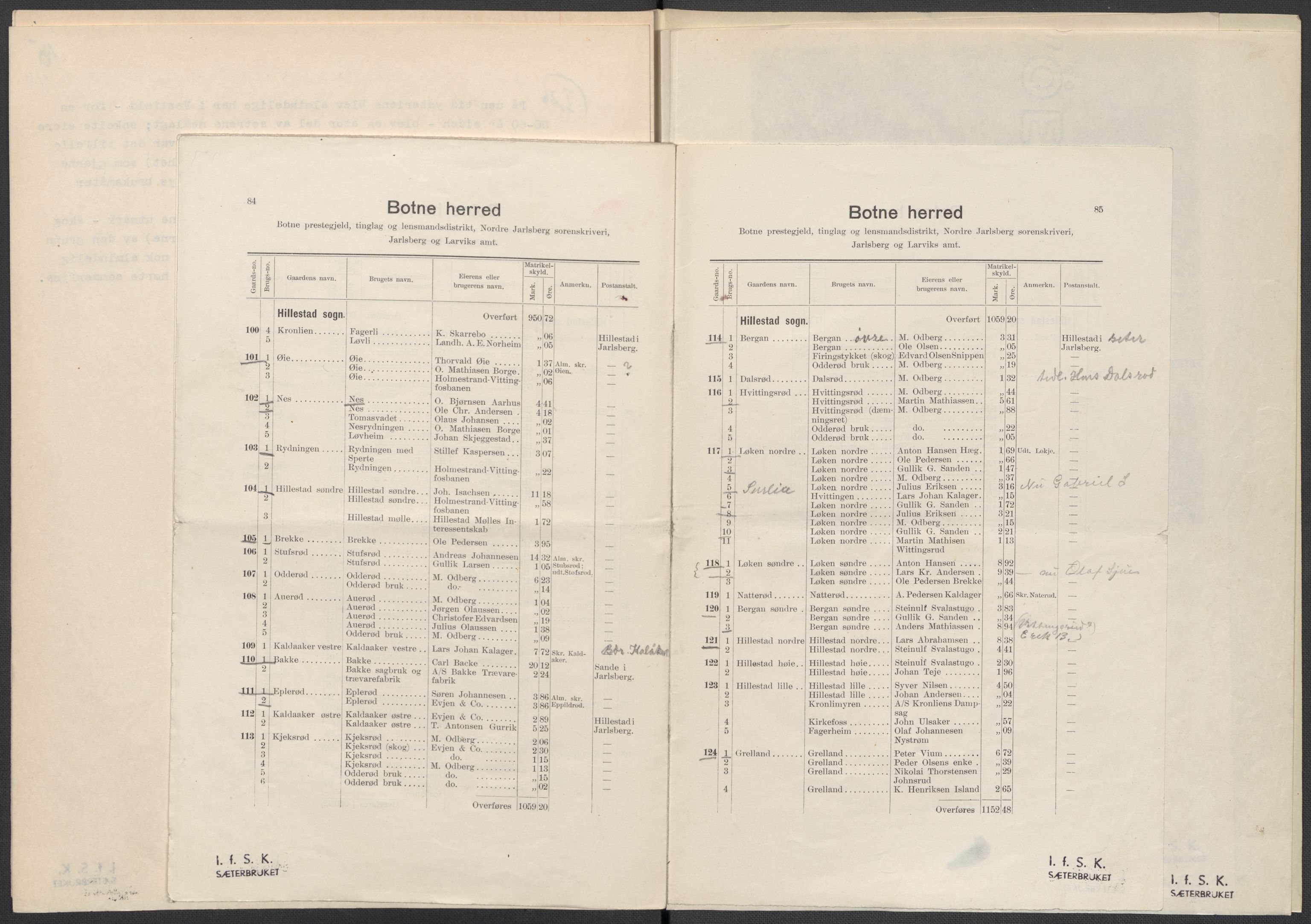 Instituttet for sammenlignende kulturforskning, AV/RA-PA-0424/F/Fc/L0006/0003: Eske B6: / Vestfold (perm XV), 1932-1935