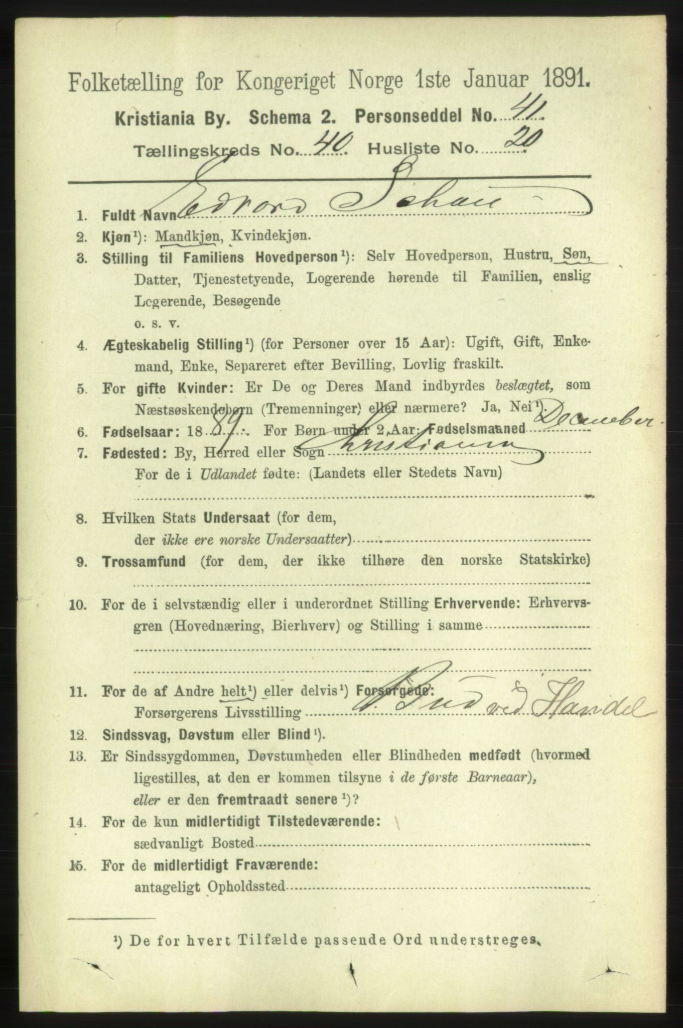 RA, 1891 census for 0301 Kristiania, 1891, p. 23480