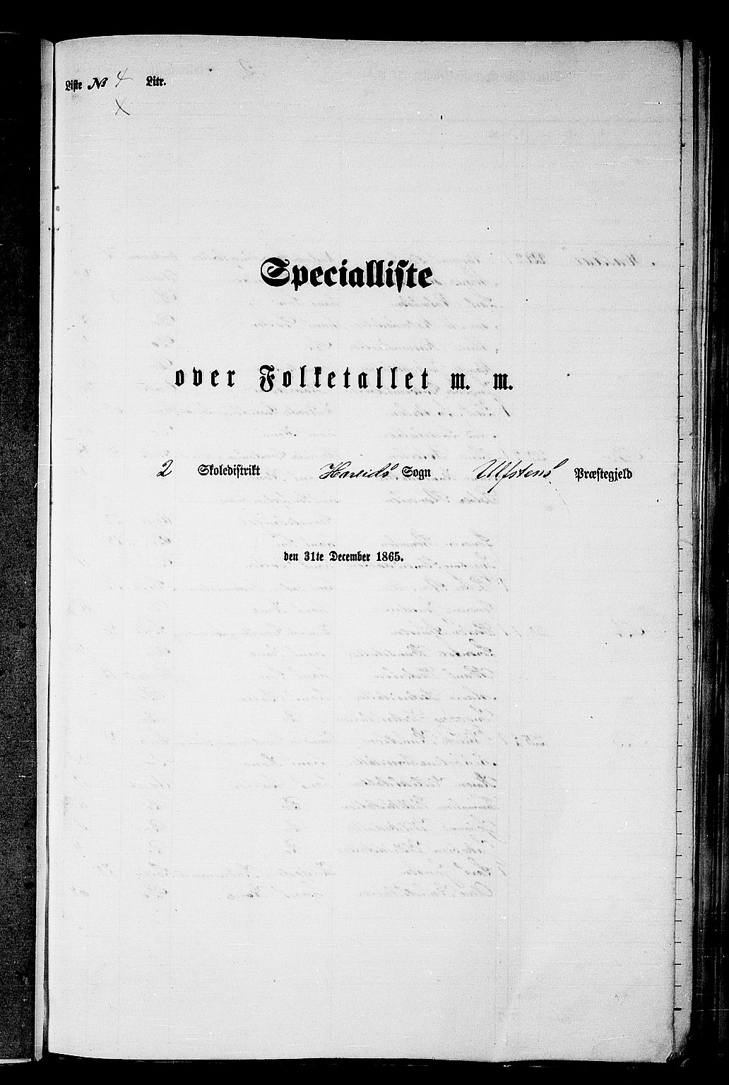 RA, 1865 census for Ulstein, 1865, p. 54