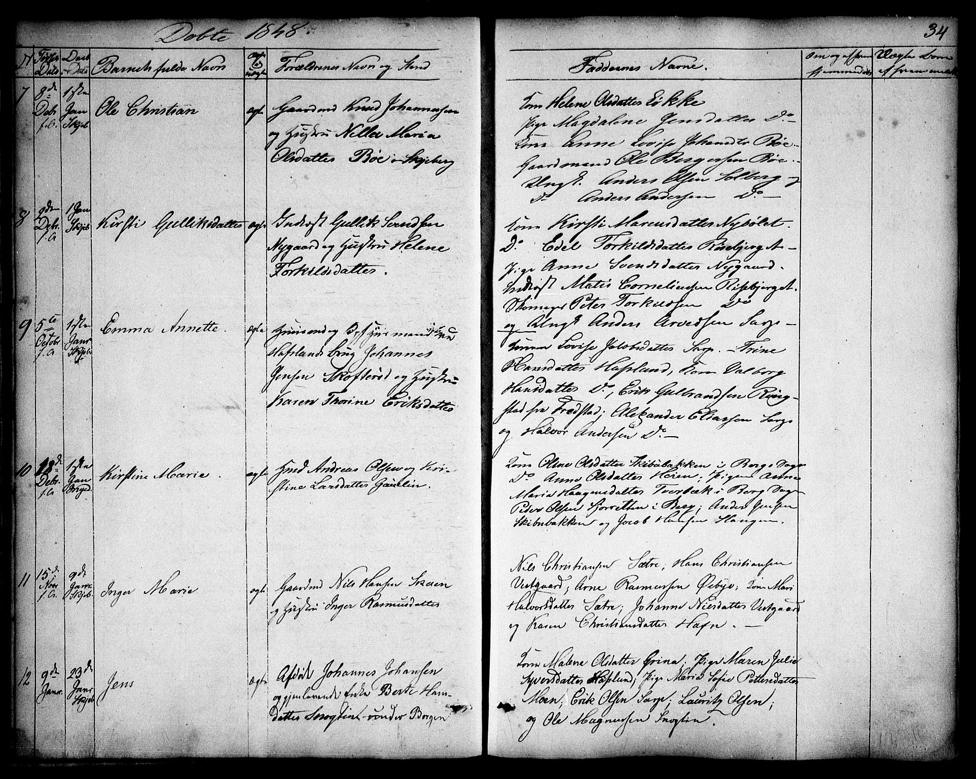 Skjeberg prestekontor Kirkebøker, SAO/A-10923/F/Fa/L0006: Parish register (official) no. I 6, 1846-1858, p. 34