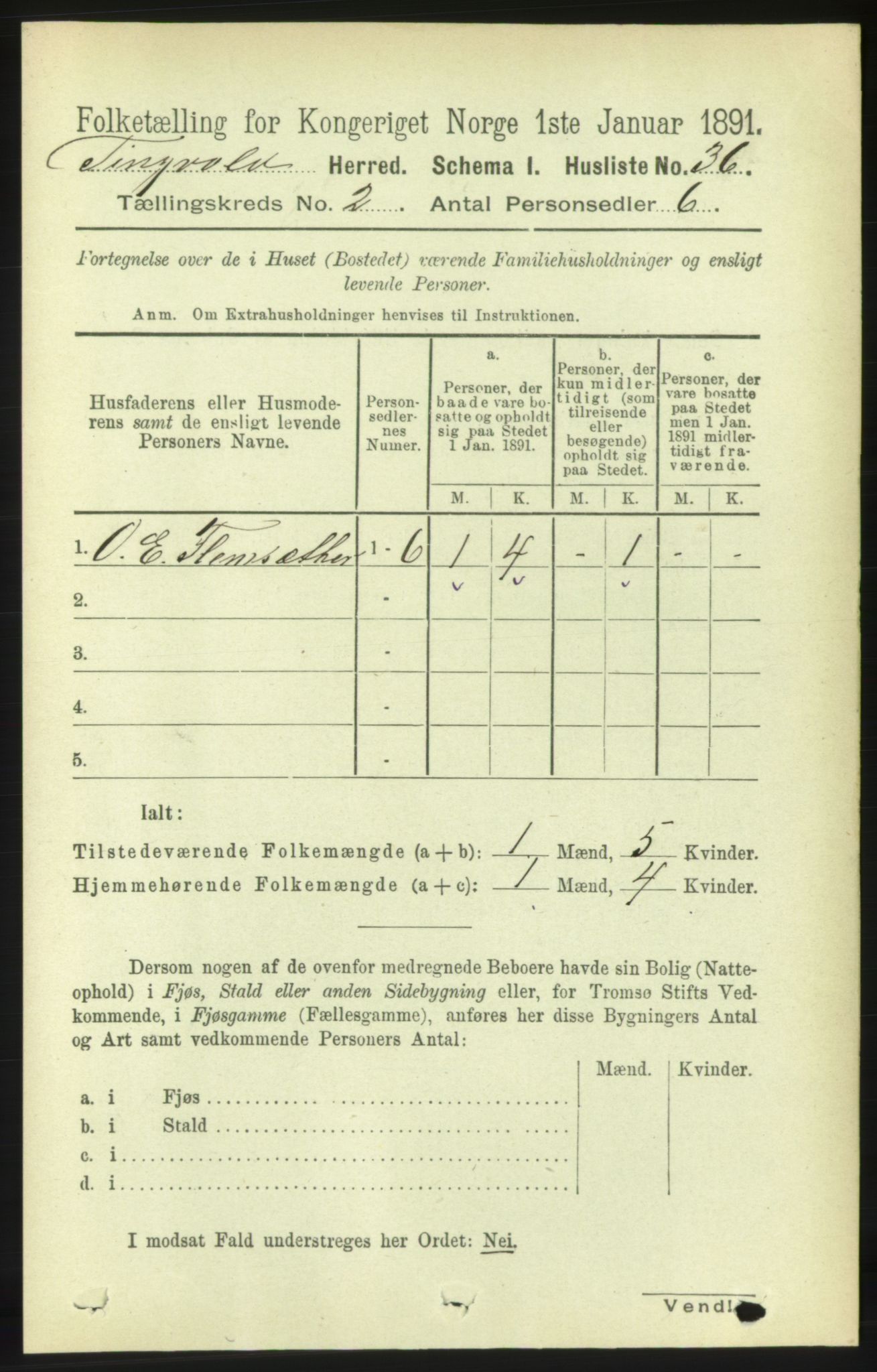 RA, 1891 census for 1560 Tingvoll, 1891, p. 558