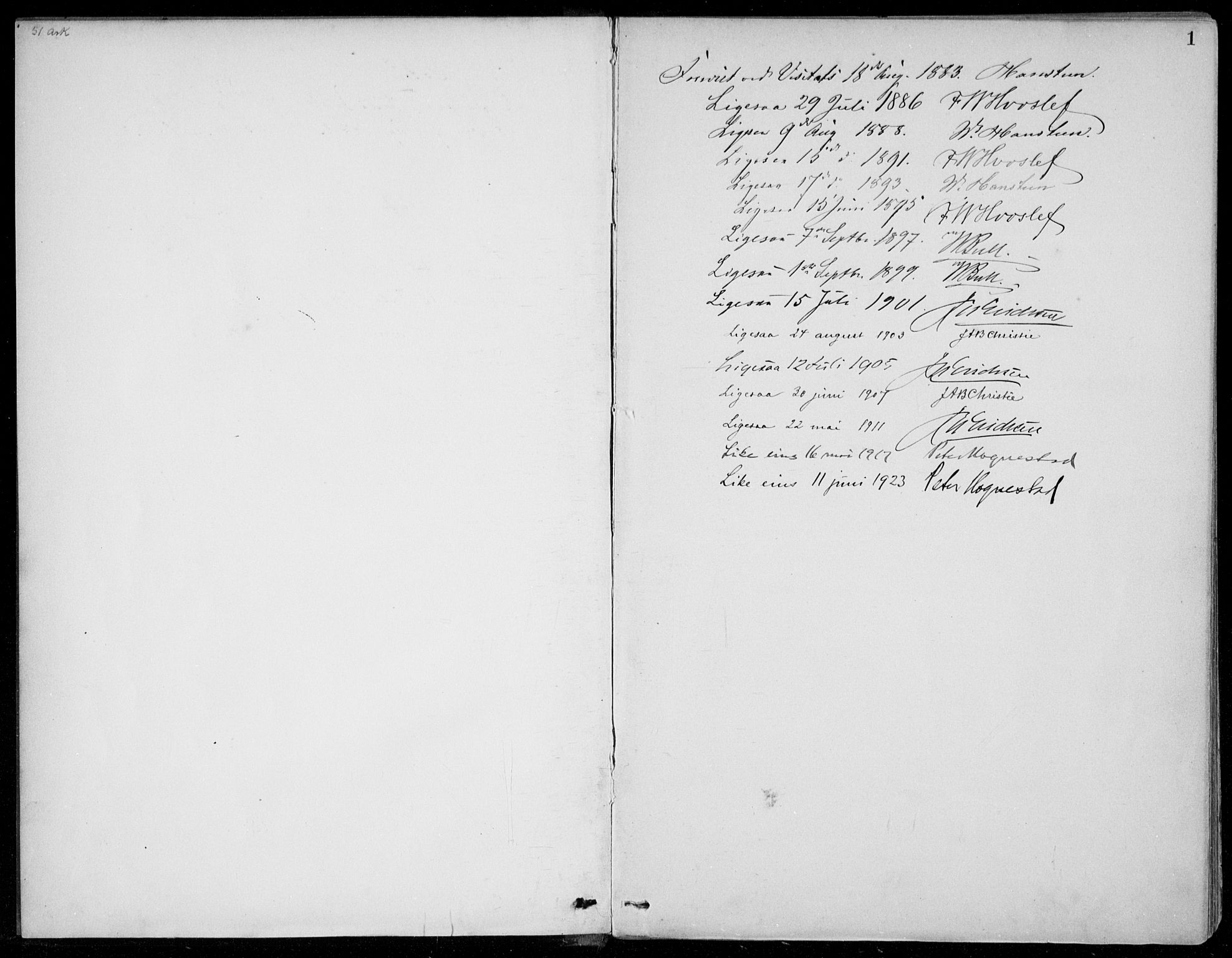 Ullensvang sokneprestembete, SAB/A-78701/H/Haa: Parish register (official) no. B  3, 1882-1911, p. 1