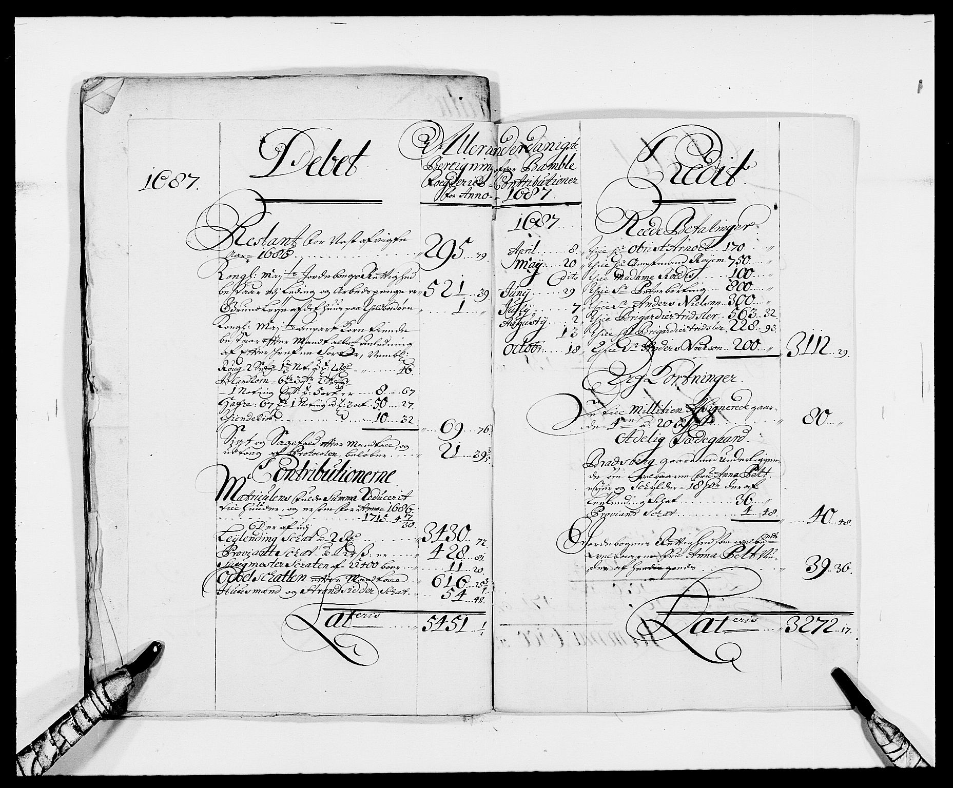 Rentekammeret inntil 1814, Reviderte regnskaper, Fogderegnskap, RA/EA-4092/R34/L2048: Fogderegnskap Bamble, 1685-1687, p. 19