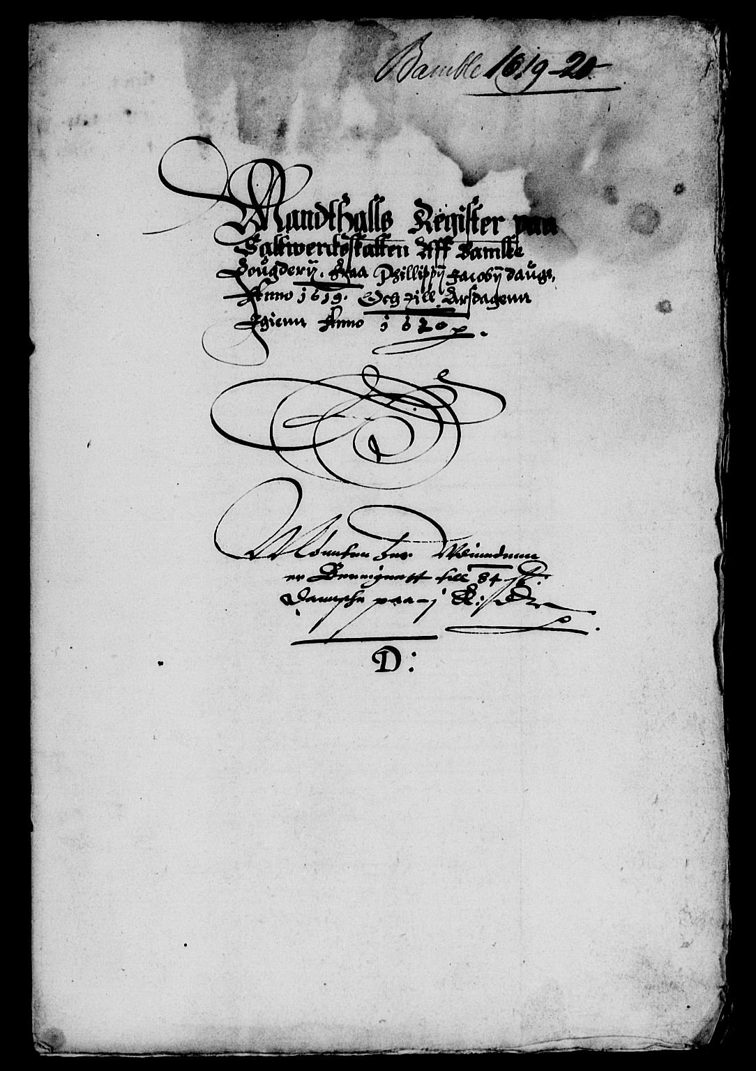 Rentekammeret inntil 1814, Reviderte regnskaper, Lensregnskaper, AV/RA-EA-5023/R/Rb/Rbp/L0005: Bratsberg len, 1612-1620