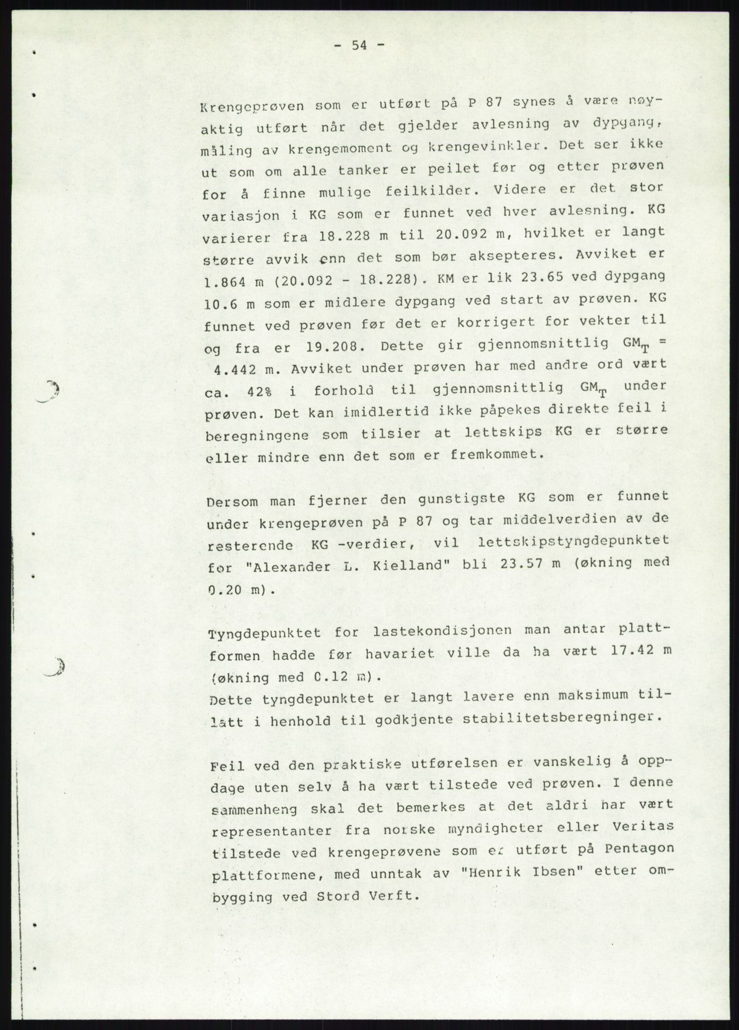 Justisdepartementet, Granskningskommisjonen ved Alexander Kielland-ulykken 27.3.1980, AV/RA-S-1165/D/L0019: S Værforhold (Doku.liste + S1-S5 av 5)/ T (T1-T2)/ U Stabilitet (Doku.liste + U1-U5 av 5), 1980-1981, p. 873