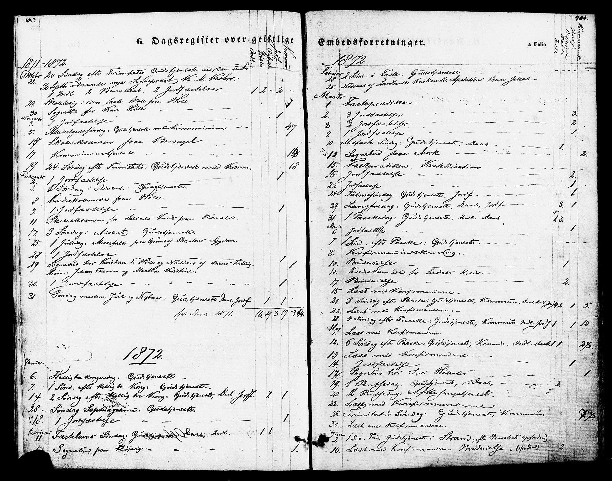 Høgsfjord sokneprestkontor, SAST/A-101624/H/Ha/Haa/L0002: Parish register (official) no. A 2, 1855-1885, p. 401