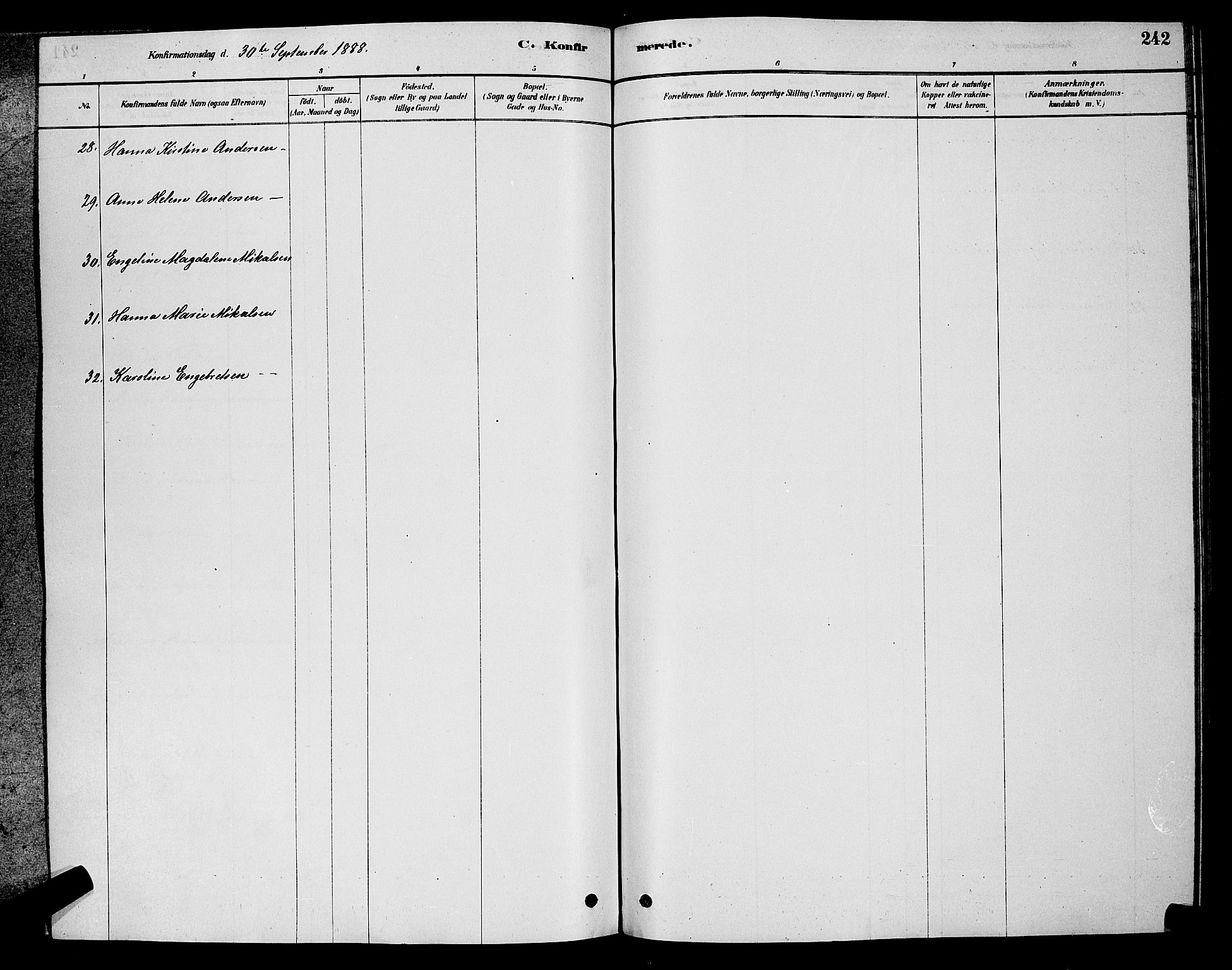 Moss prestekontor Kirkebøker, AV/SAO-A-2003/G/Ga/L0005: Parish register (copy) no. I 5, 1878-1888, p. 242