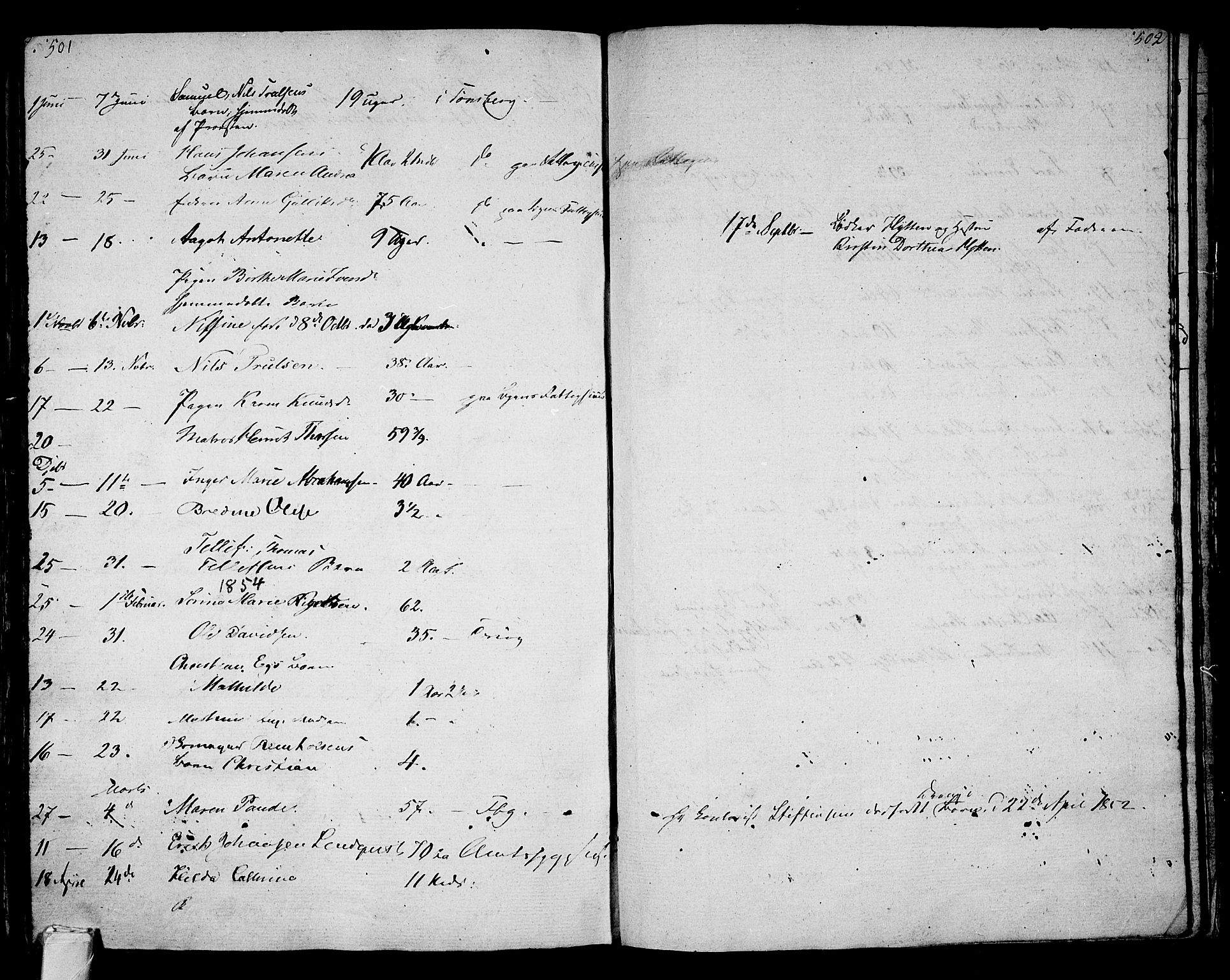 Tønsberg kirkebøker, AV/SAKO-A-330/G/Ga/L0002: Parish register (copy) no. 2, 1827-1854, p. 501-502