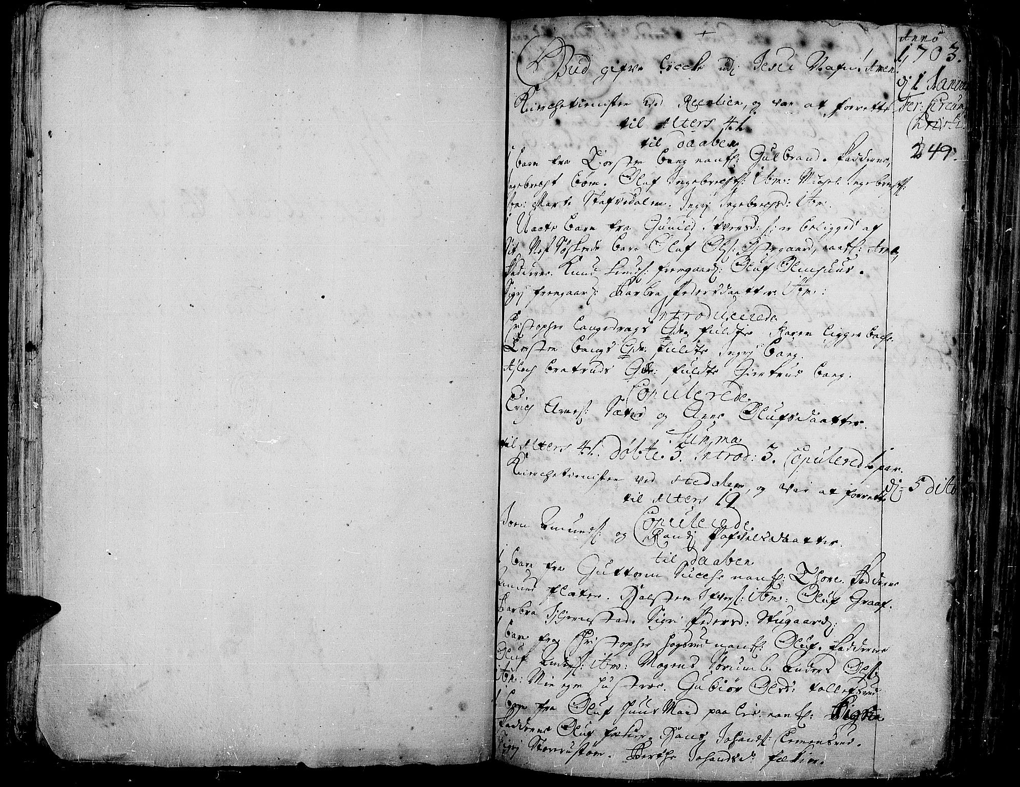 Aurdal prestekontor, SAH/PREST-126/H/Ha/Haa/L0001: Parish register (official) no. 1-3, 1692-1730, p. 249