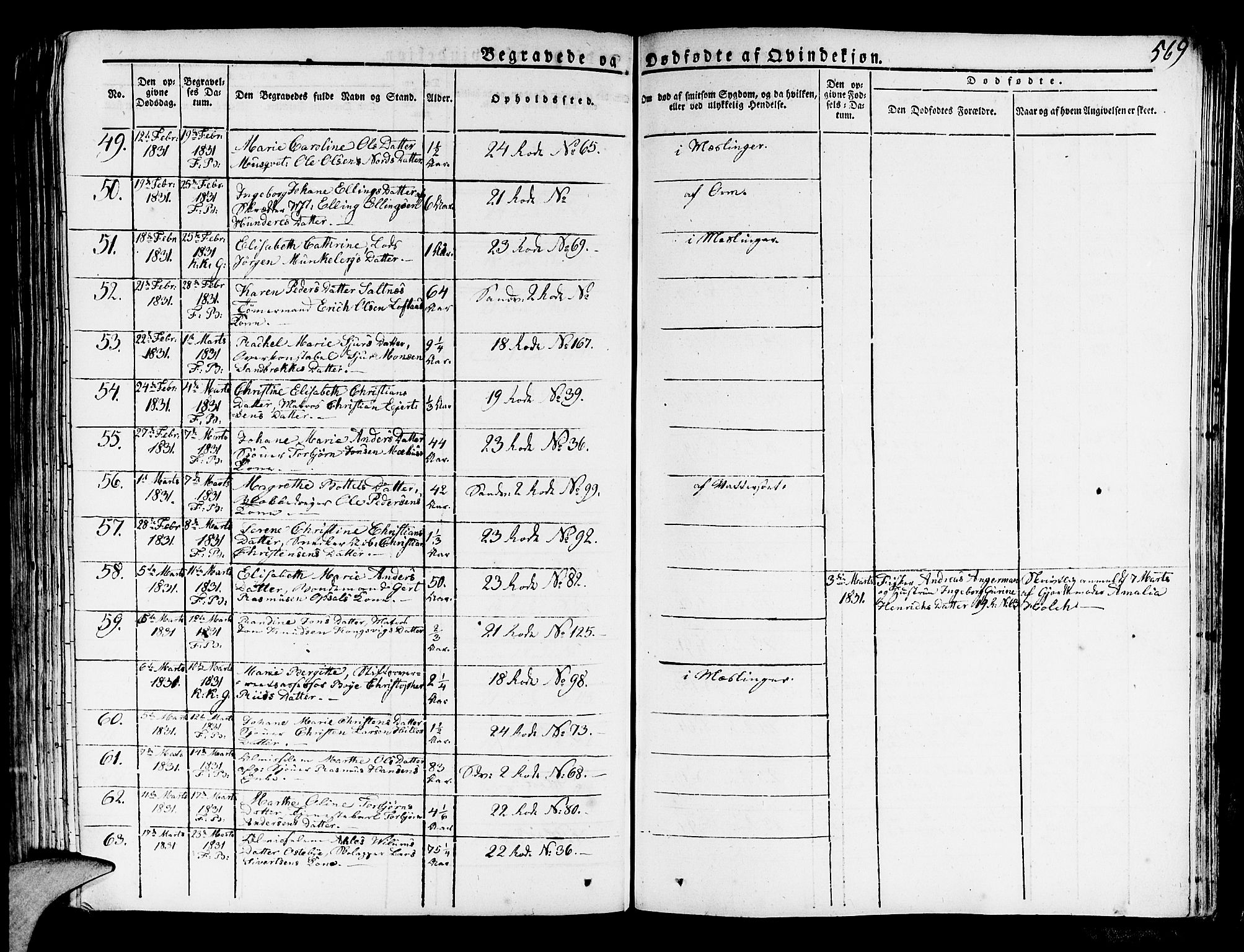 Korskirken sokneprestembete, AV/SAB-A-76101/H/Haa/L0014: Parish register (official) no. A 14, 1823-1835, p. 569