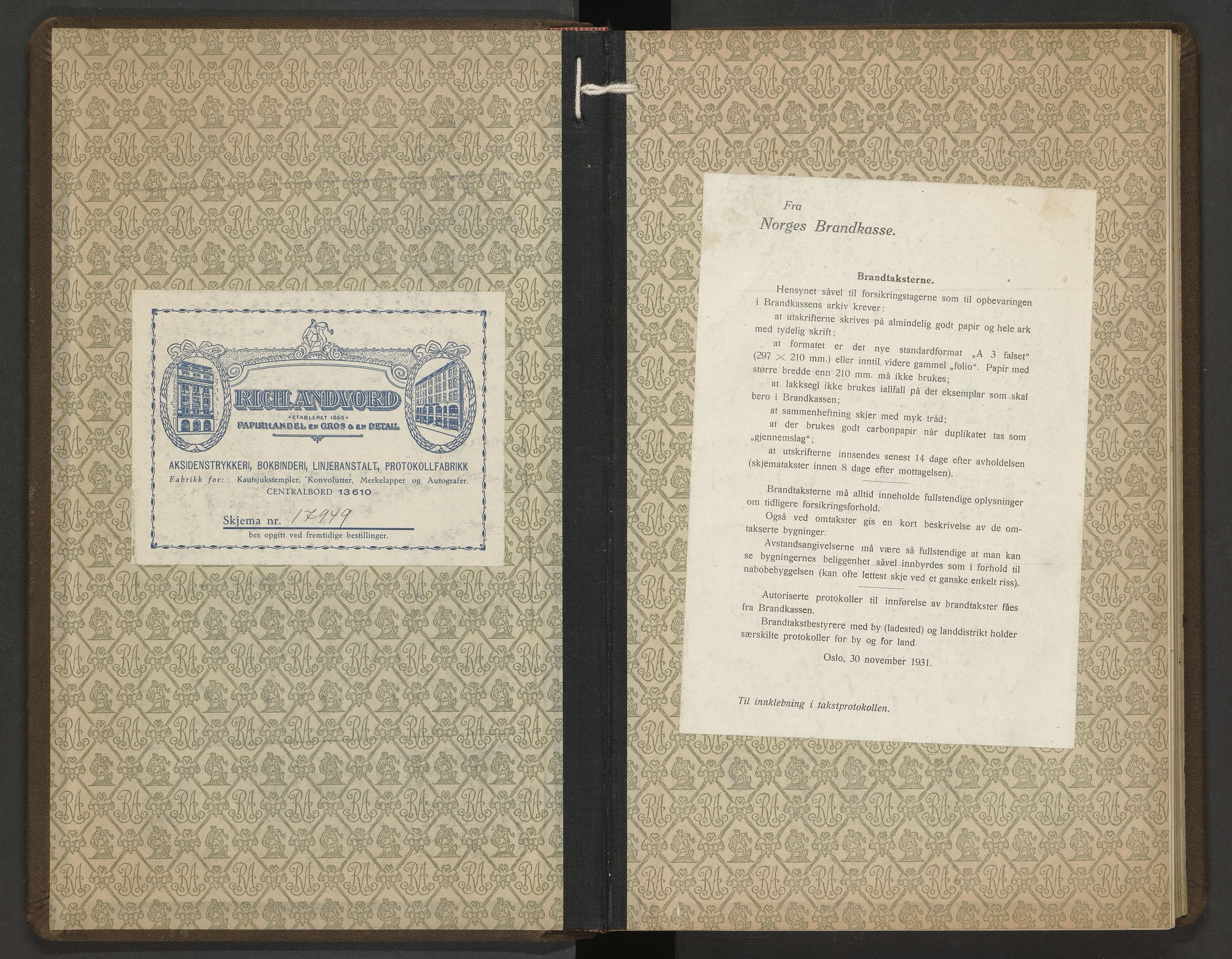 Norges Brannkasse Namsos, AV/SAT-A-5596/Fa/L0002: Branntakstprotokoll, 1940-1941