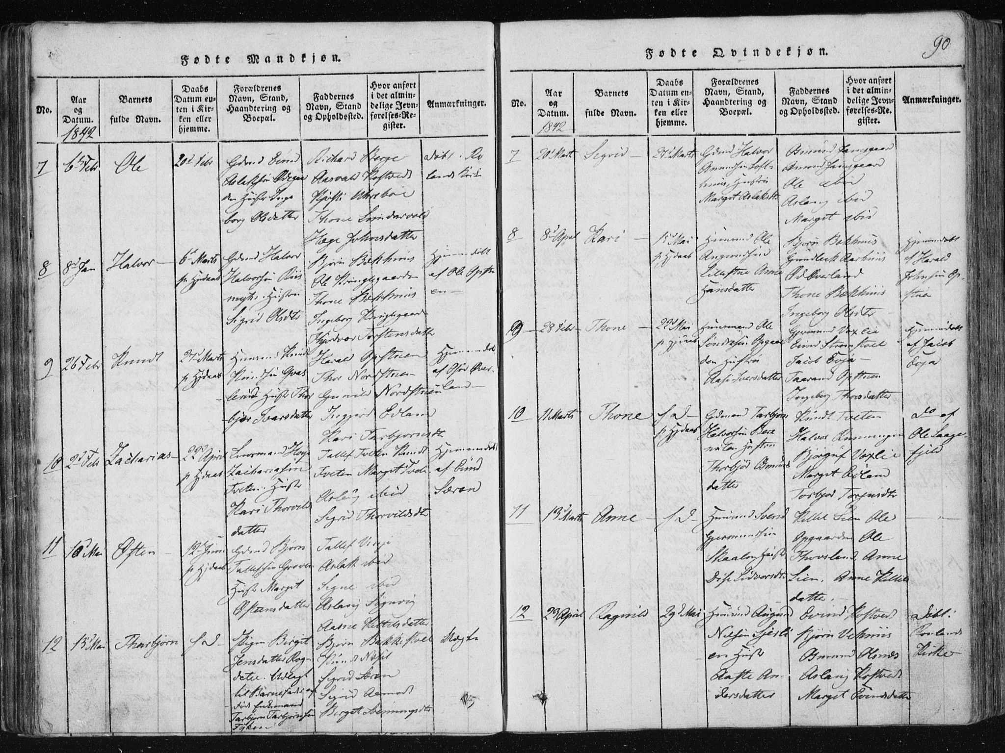 Vinje kirkebøker, SAKO/A-312/F/Fa/L0003: Parish register (official) no. I 3, 1814-1843, p. 90
