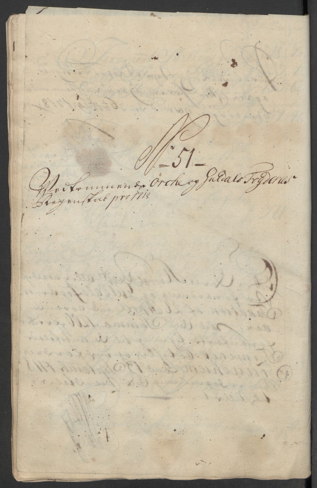 Rentekammeret inntil 1814, Reviderte regnskaper, Fogderegnskap, AV/RA-EA-4092/R60/L3972: Fogderegnskap Orkdal og Gauldal, 1718, p. 75