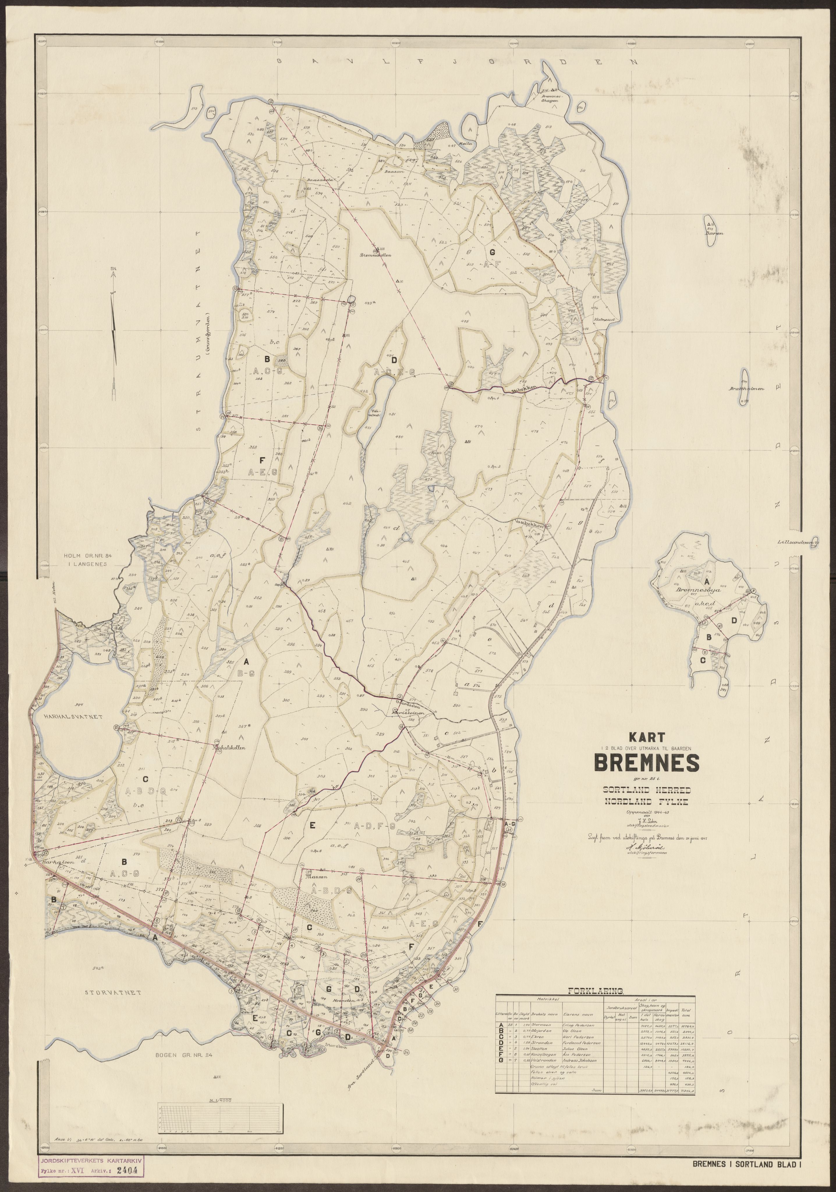 Jordskifteverkets kartarkiv, AV/RA-S-3929/T, 1859-1988, p. 3005