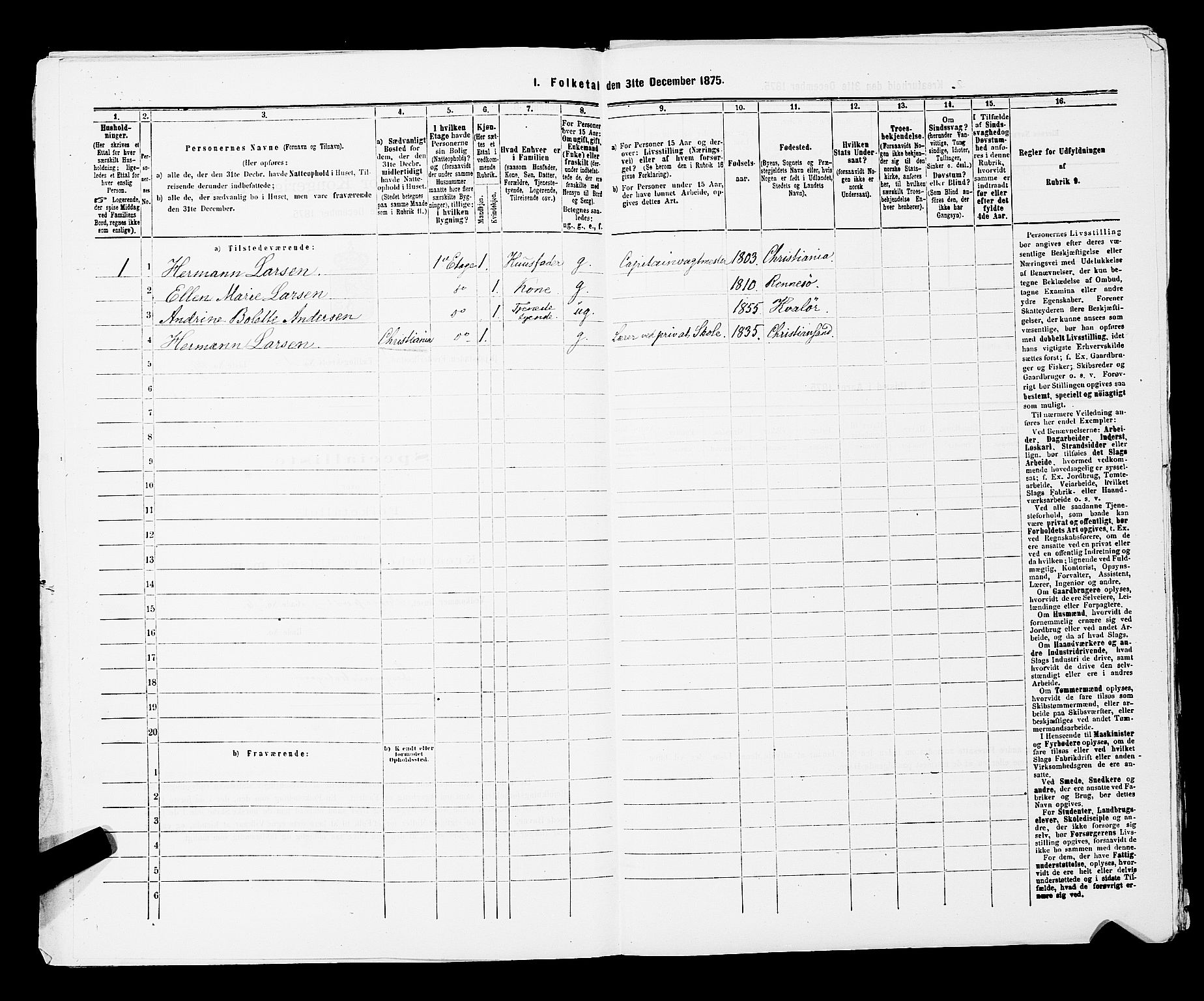 RA, 1875 census for 0103B Fredrikstad/Fredrikstad, 1875, p. 201