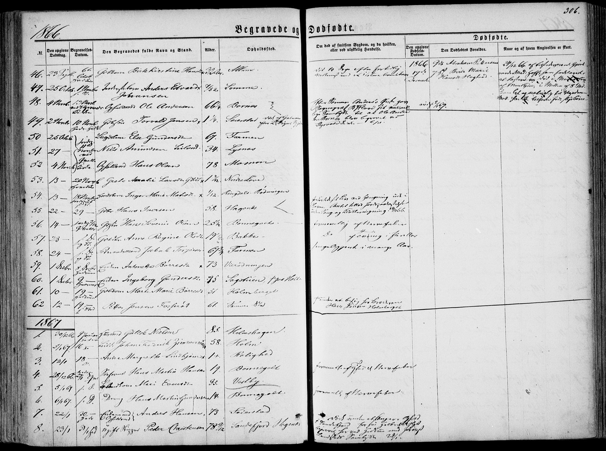 Hedrum kirkebøker, AV/SAKO-A-344/F/Fa/L0007: Parish register (official) no. I 7, 1857-1868, p. 306