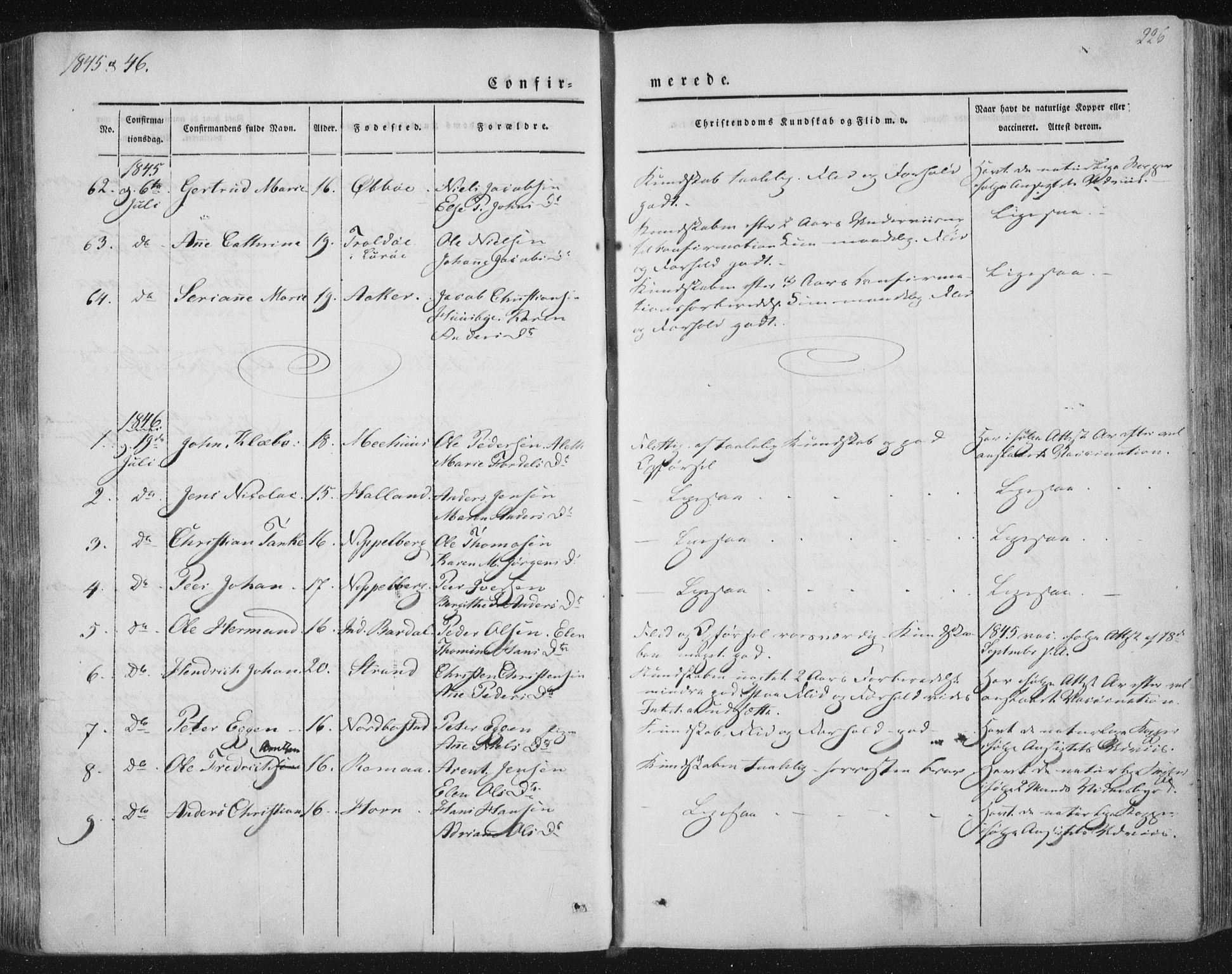 Ministerialprotokoller, klokkerbøker og fødselsregistre - Nordland, AV/SAT-A-1459/838/L0549: Parish register (official) no. 838A07, 1840-1854, p. 226