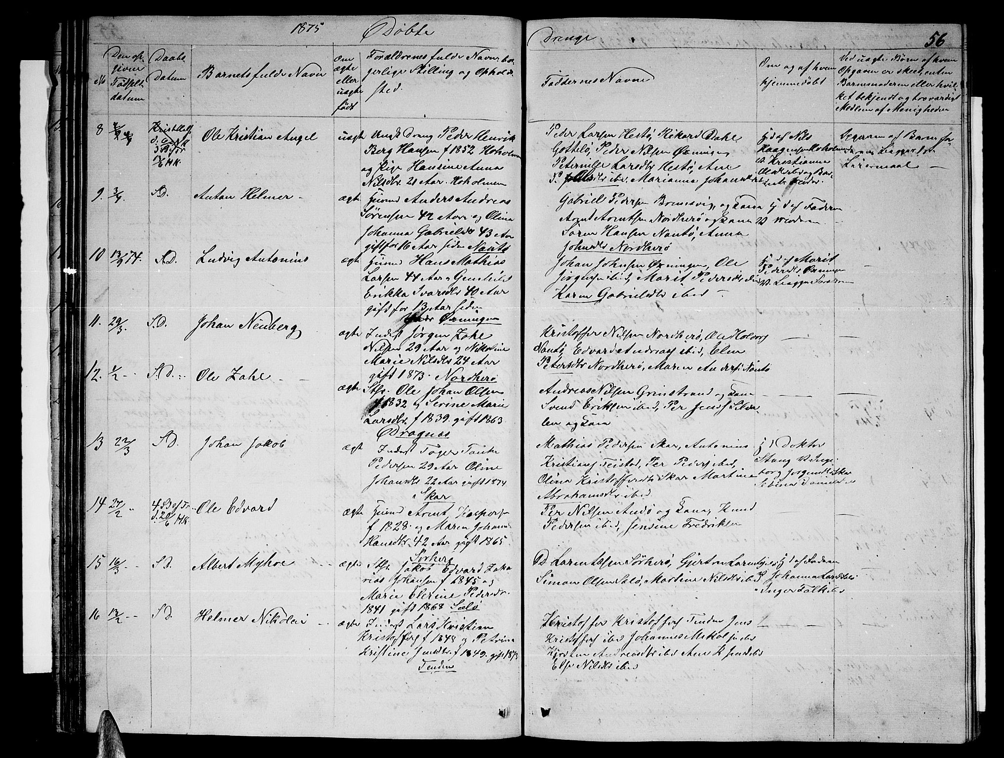 Ministerialprotokoller, klokkerbøker og fødselsregistre - Nordland, AV/SAT-A-1459/834/L0512: Parish register (copy) no. 834C03, 1862-1877, p. 56