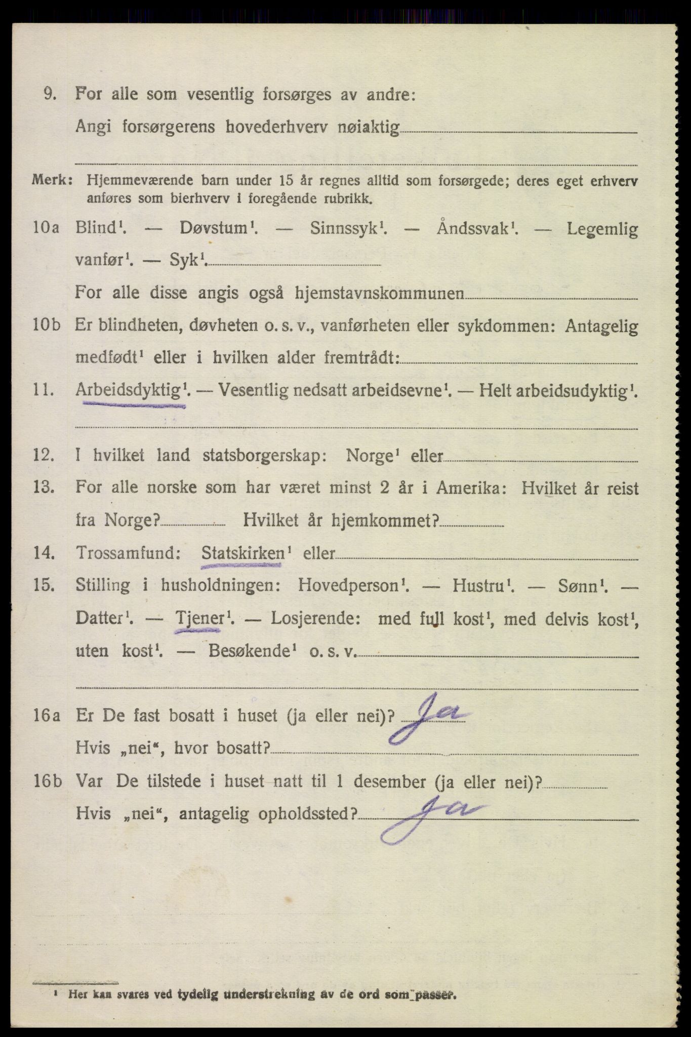 SAH, 1920 census for Kvikne, 1920, p. 2807