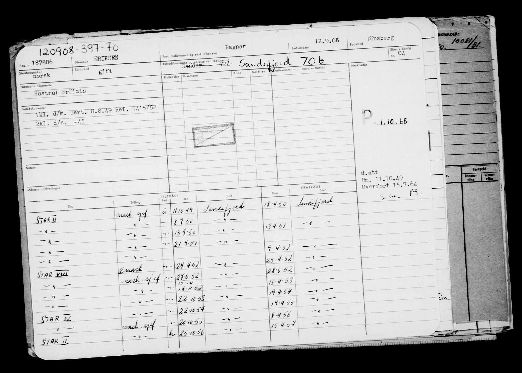 Direktoratet for sjømenn, AV/RA-S-3545/G/Gb/L0079: Hovedkort, 1908, p. 143