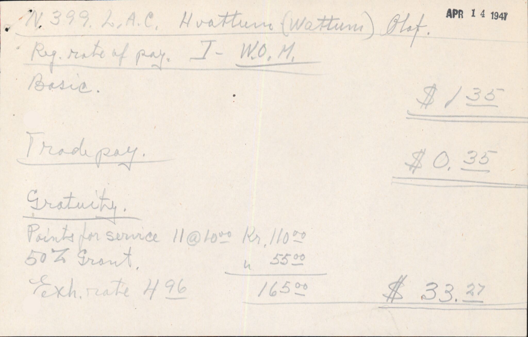 Forsvaret, Forsvarets overkommando/Luftforsvarsstaben, AV/RA-RAFA-4079/P/Pa/L0041: Personellpapirer, 1915, p. 13