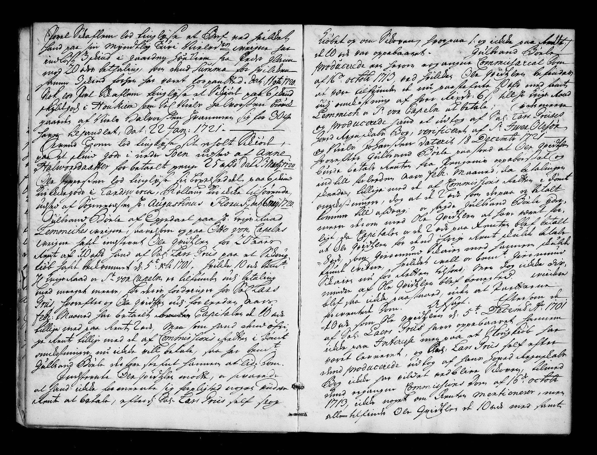 Numedal og Sandsvær sorenskriveri, AV/SAKO-A-128/F/Fa/Faa/L0052: Tingbok, 1722, p. 10b-11a