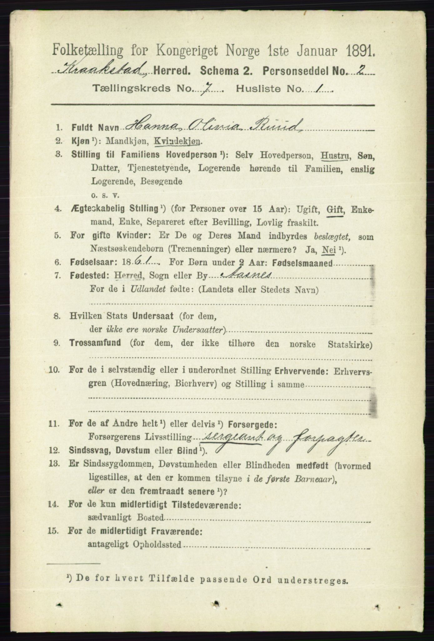 RA, 1891 census for 0212 Kråkstad, 1891, p. 3347