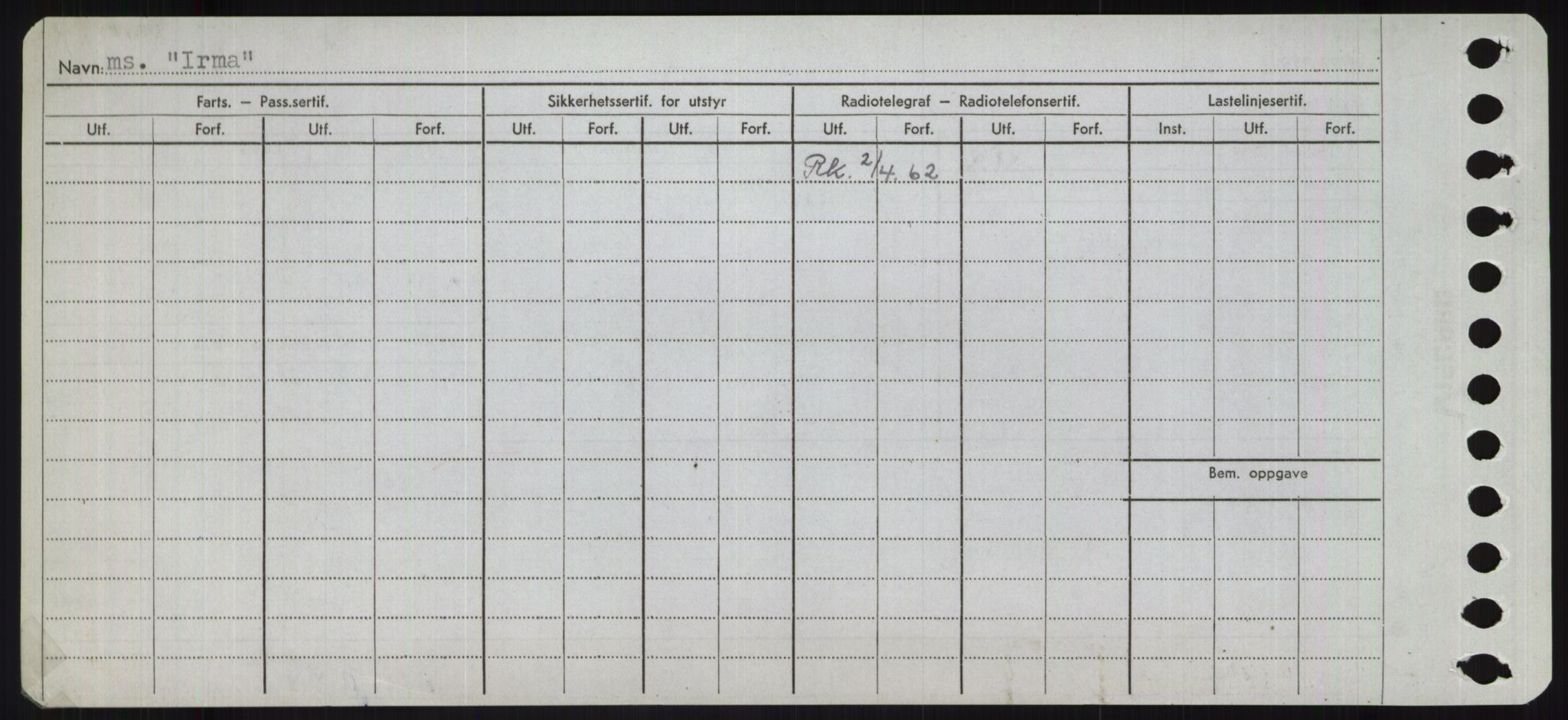 Sjøfartsdirektoratet med forløpere, Skipsmålingen, AV/RA-S-1627/H/Ha/L0003/0001: Fartøy, Hilm-Mar / Fartøy, Hilm-Kol, p. 364