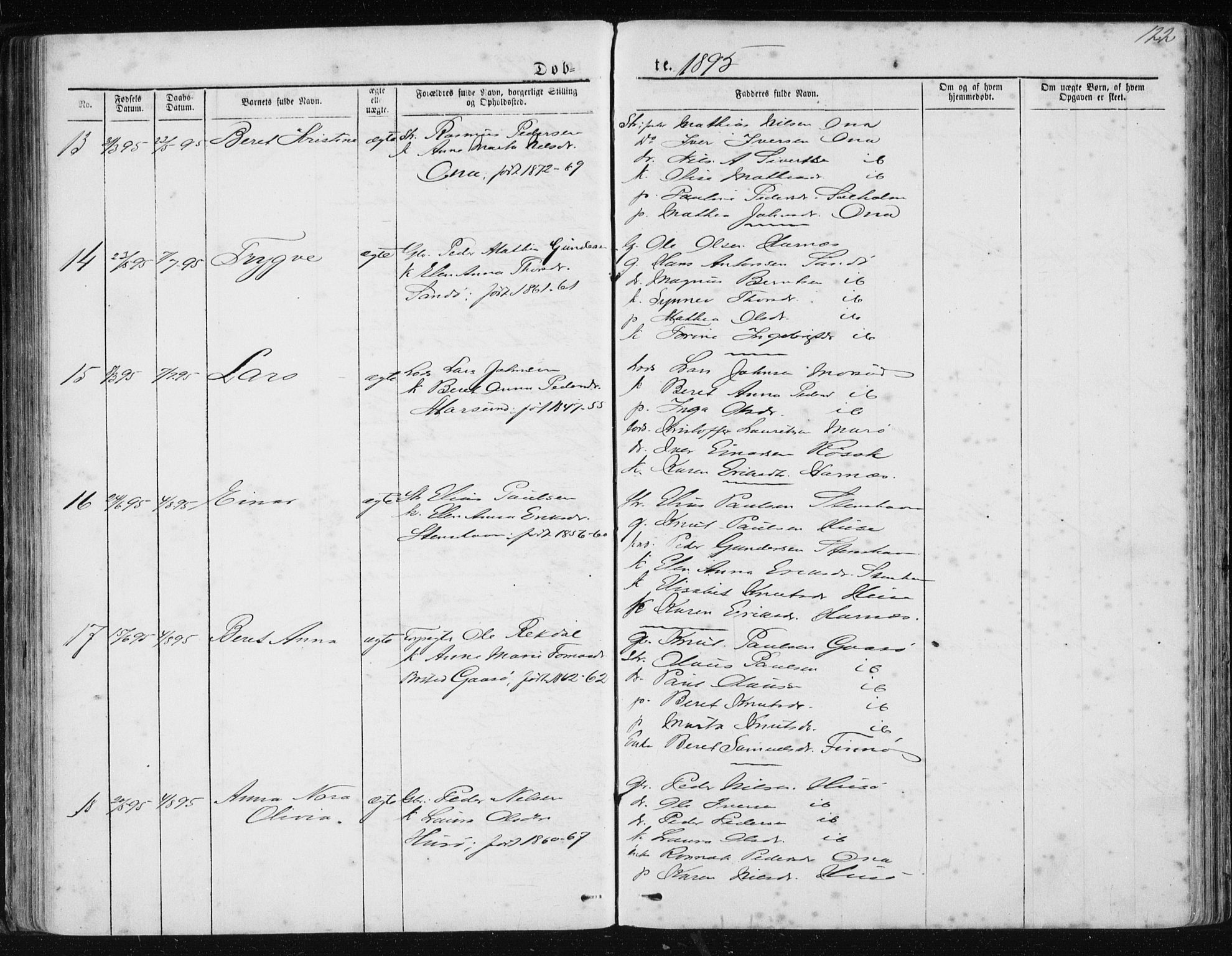 Ministerialprotokoller, klokkerbøker og fødselsregistre - Møre og Romsdal, AV/SAT-A-1454/561/L0732: Parish register (copy) no. 561C02, 1867-1900, p. 122