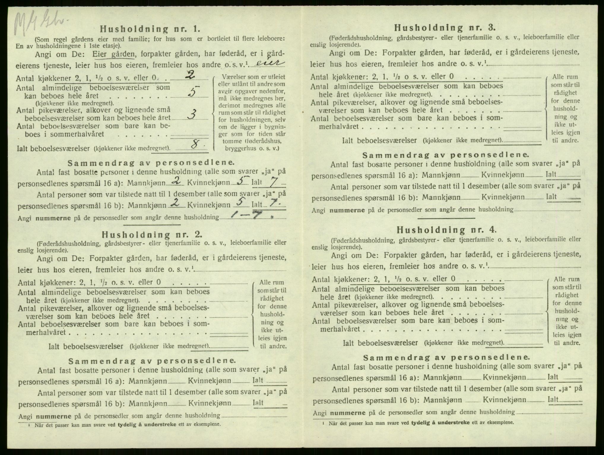 SAKO, 1920 census for Sandeherred, 1920, p. 1950