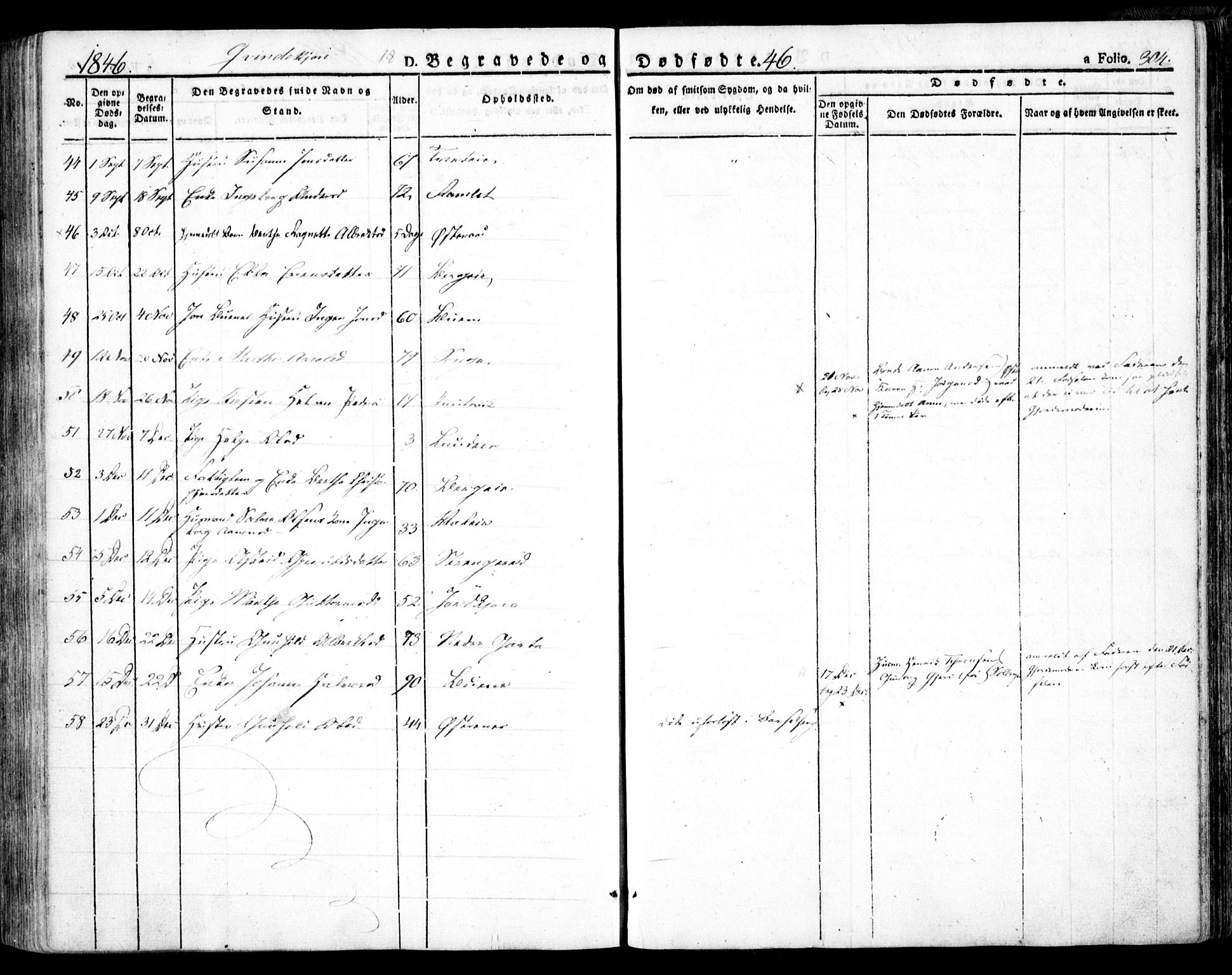 Holt sokneprestkontor, AV/SAK-1111-0021/F/Fa/L0007: Parish register (official) no. A 7, 1836-1848, p. 304