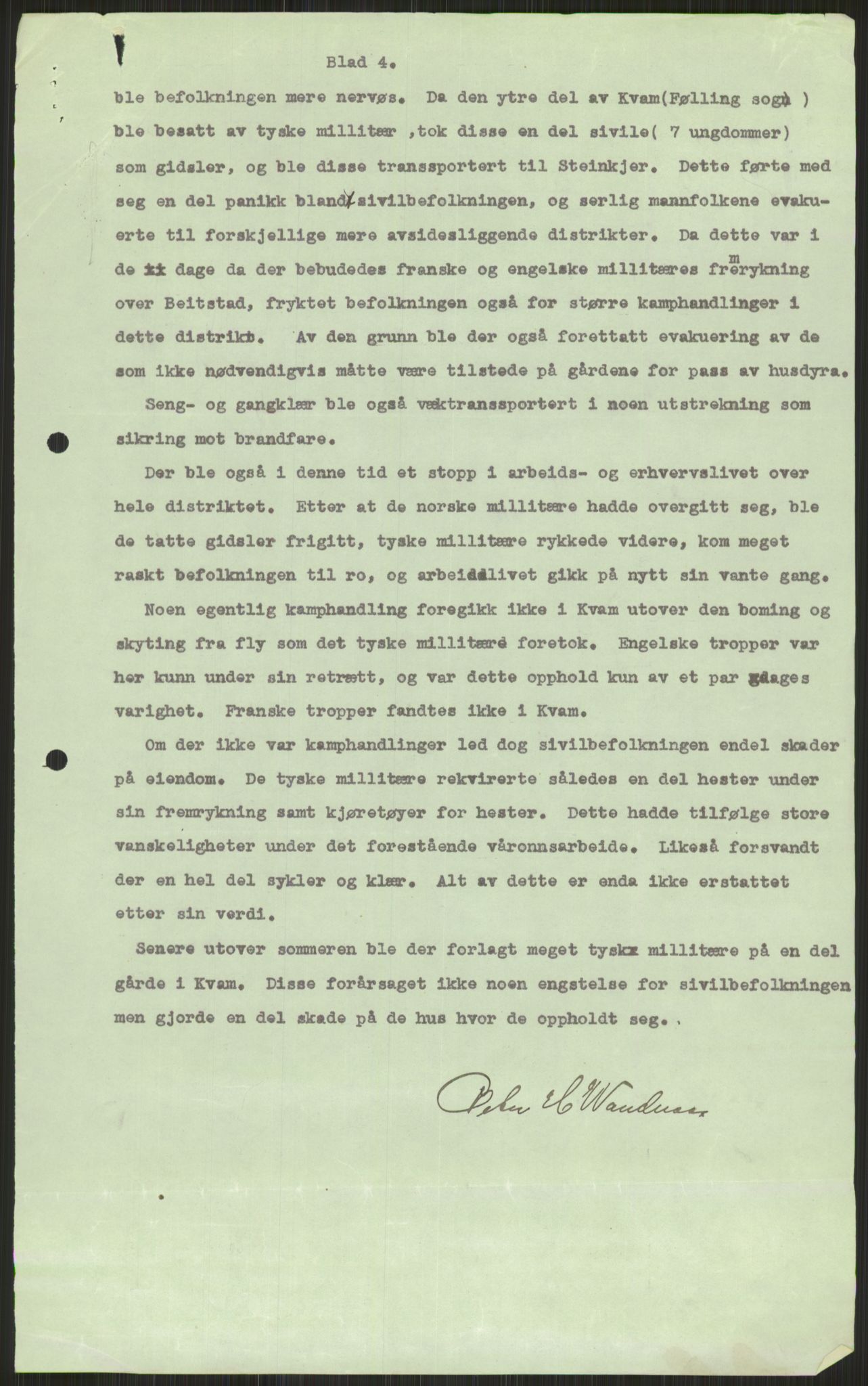 Forsvaret, Forsvarets krigshistoriske avdeling, RA/RAFA-2017/Y/Ya/L0016: II-C-11-31 - Fylkesmenn.  Rapporter om krigsbegivenhetene 1940., 1940, p. 493