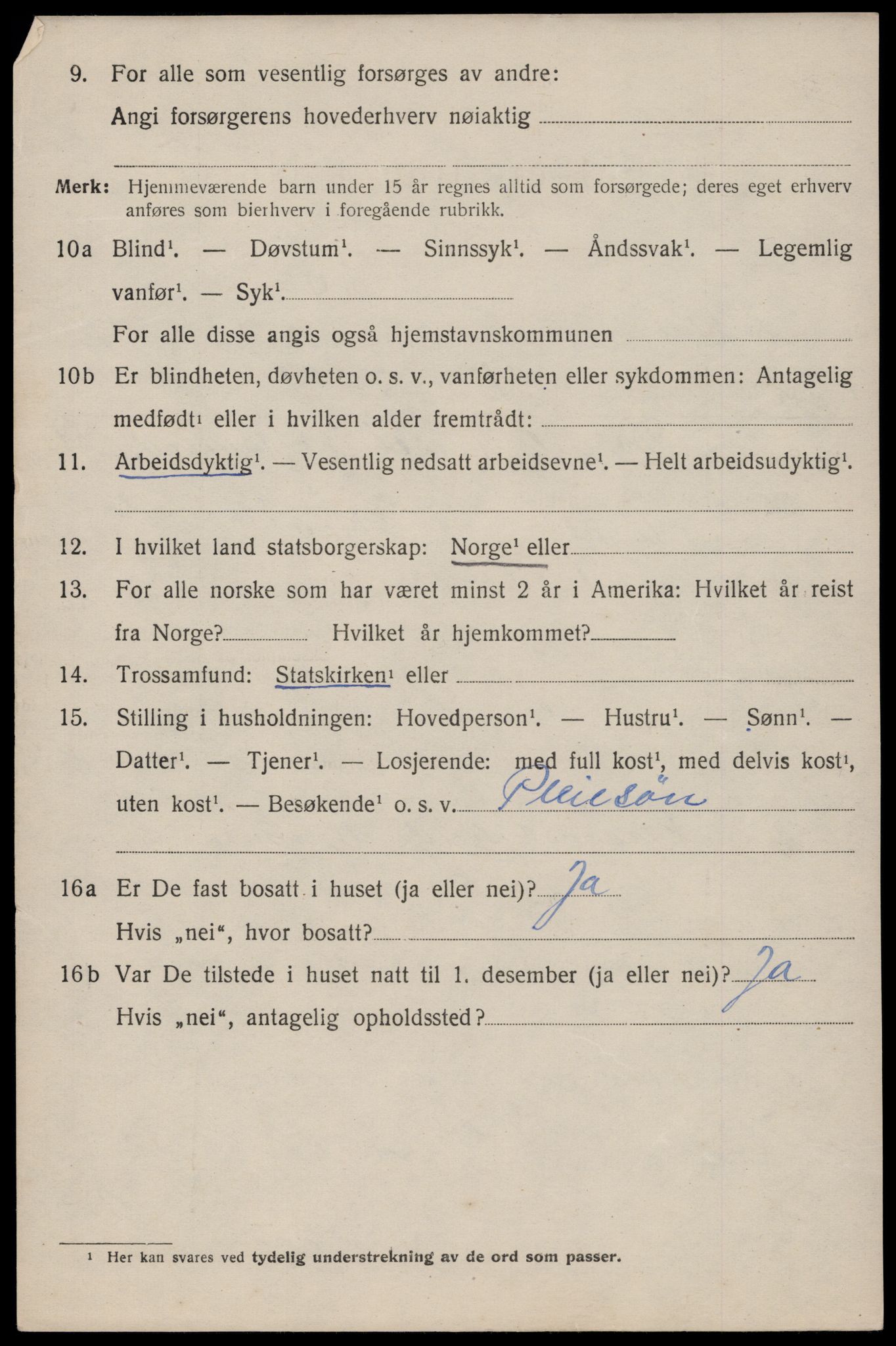 SAST, 1920 census for Skudenes, 1920, p. 5527