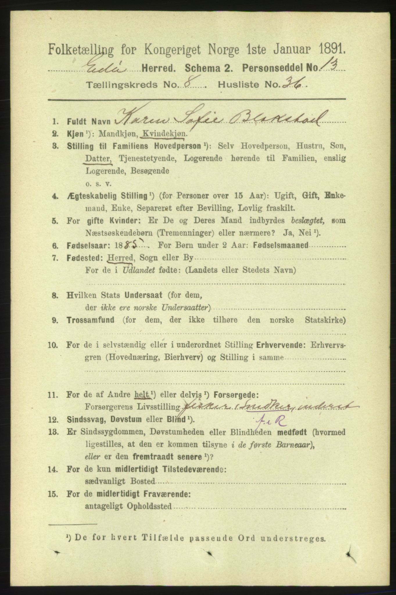 RA, 1891 census for 1573 Edøy, 1891, p. 2217