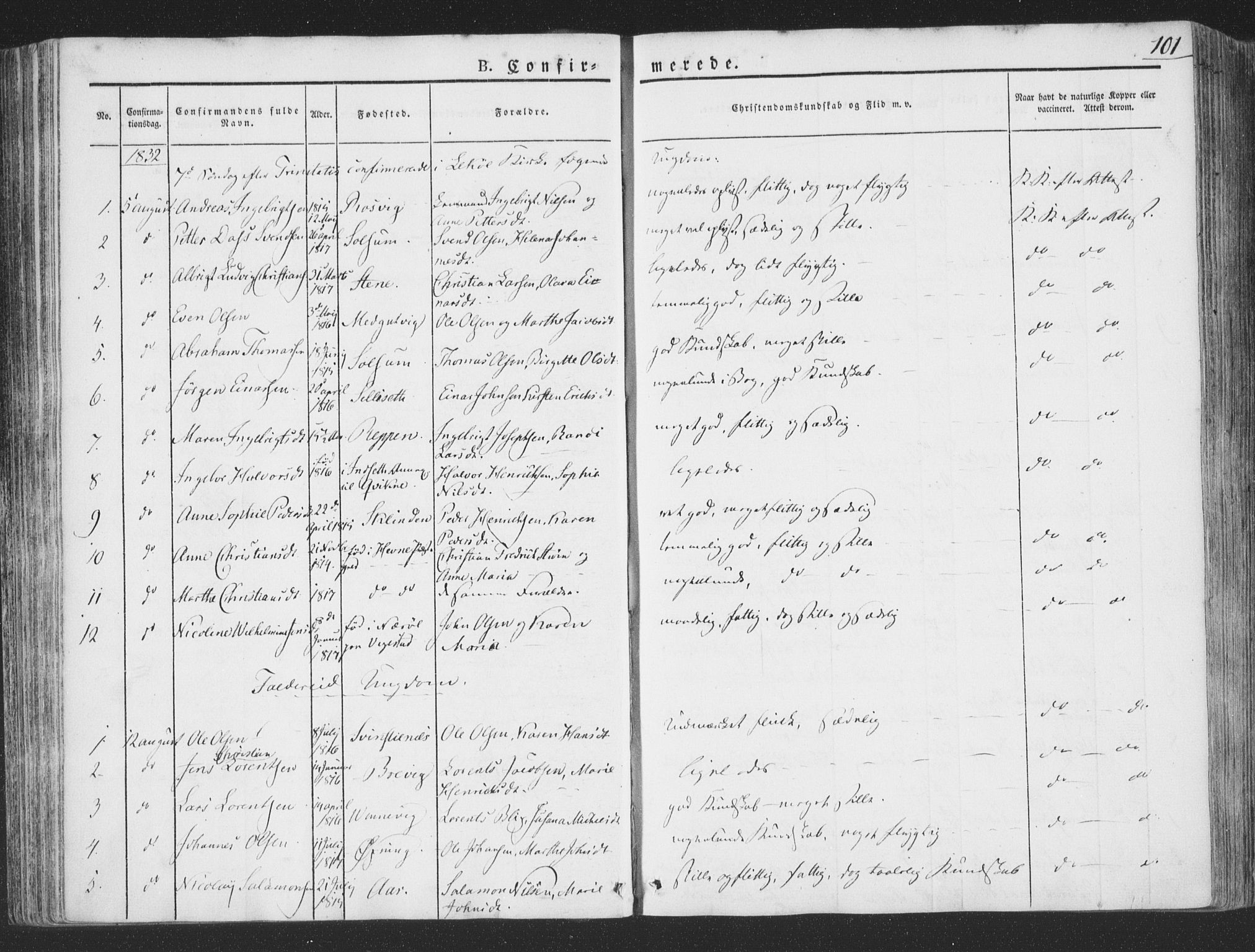 Ministerialprotokoller, klokkerbøker og fødselsregistre - Nord-Trøndelag, SAT/A-1458/780/L0639: Parish register (official) no. 780A04, 1830-1844, p. 101