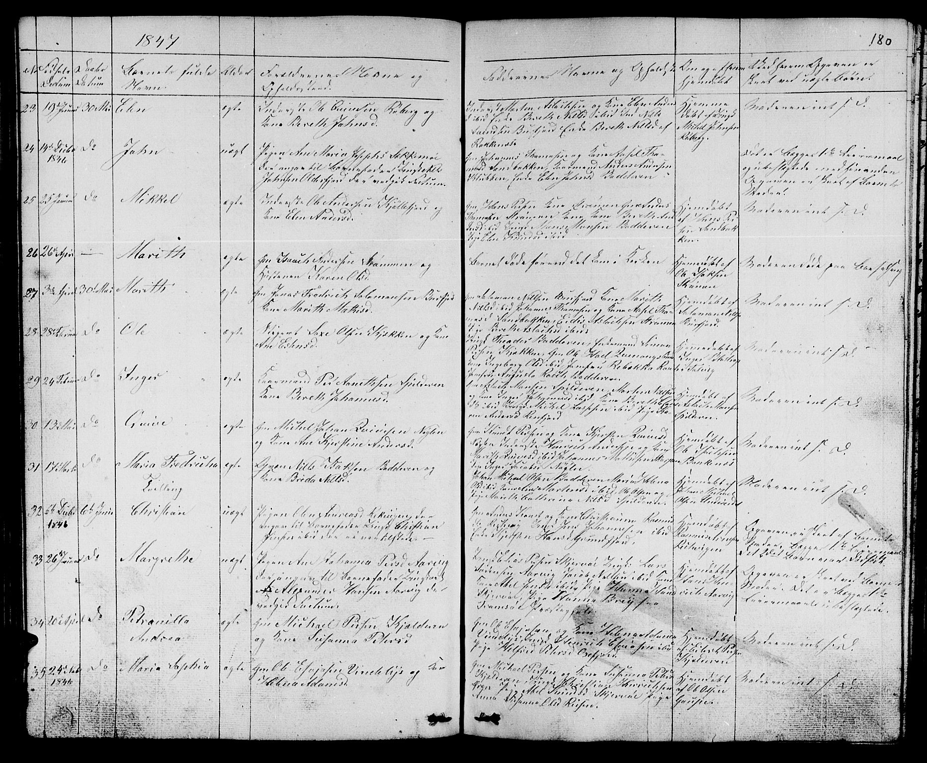 Skjervøy sokneprestkontor, AV/SATØ-S-1300/H/Ha/Hab/L0002klokker: Parish register (copy) no. 2, 1839-1848, p. 179-180