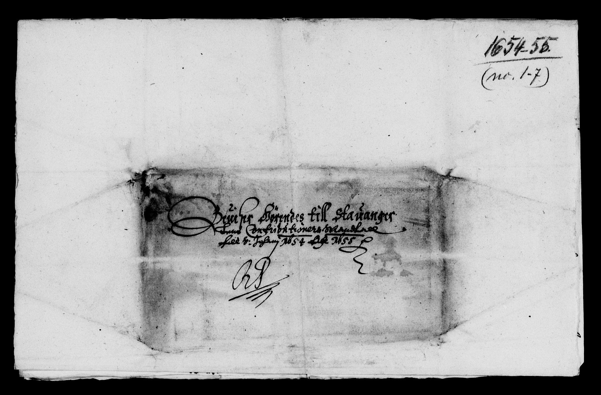 Rentekammeret inntil 1814, Reviderte regnskaper, Lensregnskaper, AV/RA-EA-5023/R/Rb/Rbs/L0036: Stavanger len, 1653-1658