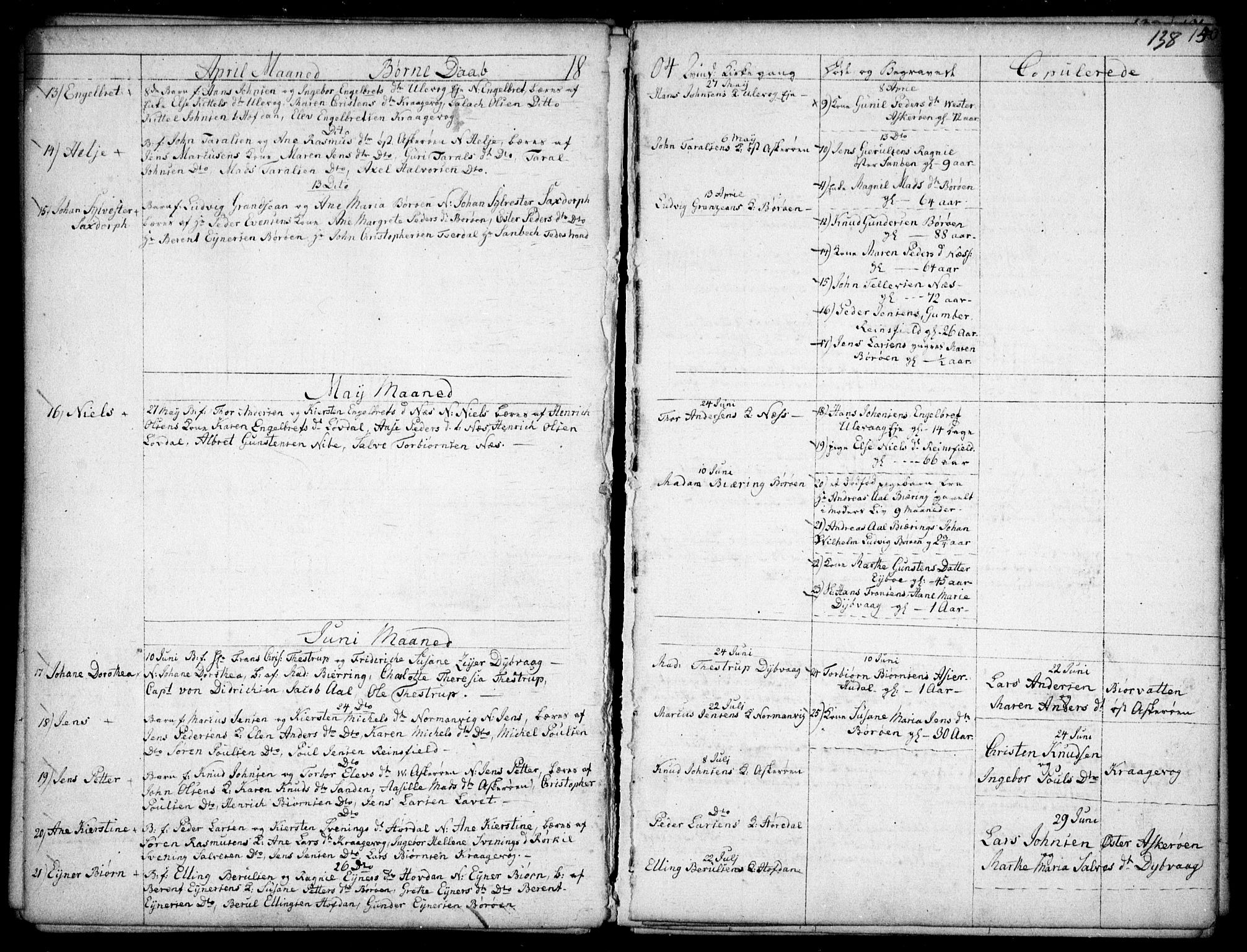 Dypvåg sokneprestkontor, SAK/1111-0007/F/Fb/Fba/L0007: Parish register (copy) no. B 7, 1762-1810, p. 138