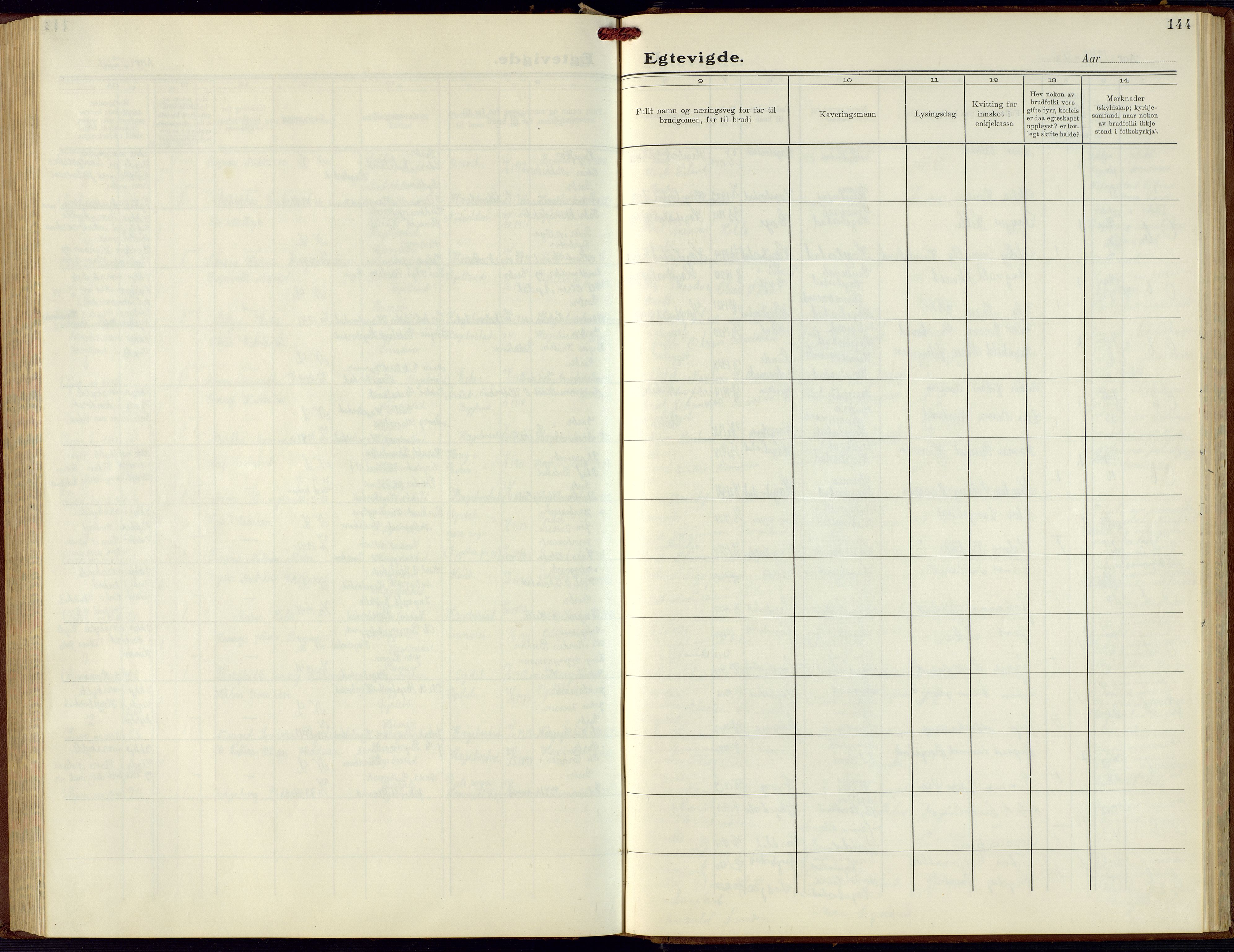 Hægebostad sokneprestkontor, AV/SAK-1111-0024/F/Fb/Fba/L0006: Parish register (copy) no. B 6, 1931-1970, p. 144