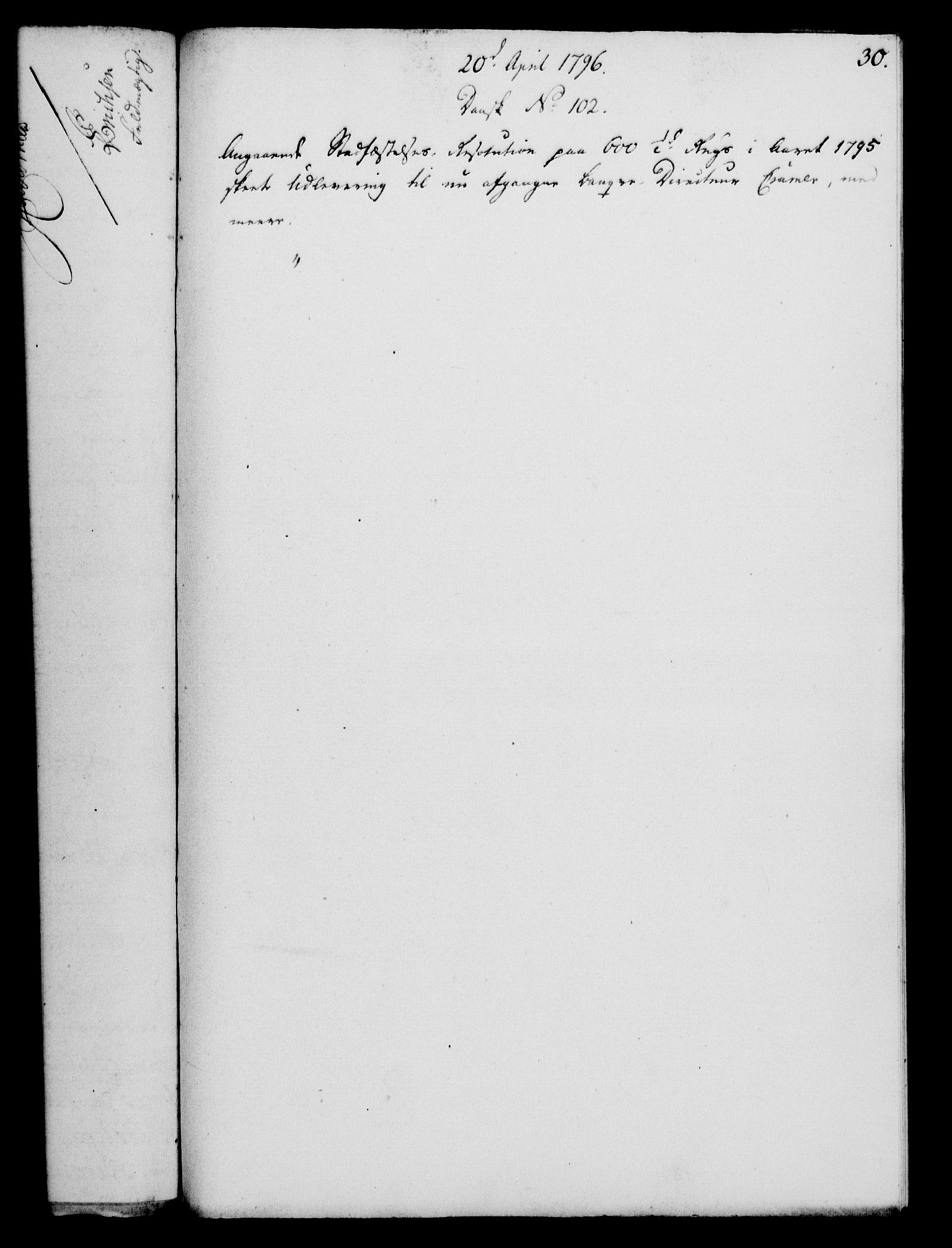 Rentekammeret, Kammerkanselliet, RA/EA-3111/G/Gf/Gfa/L0078: Norsk relasjons- og resolusjonsprotokoll (merket RK 52.78), 1796, p. 167