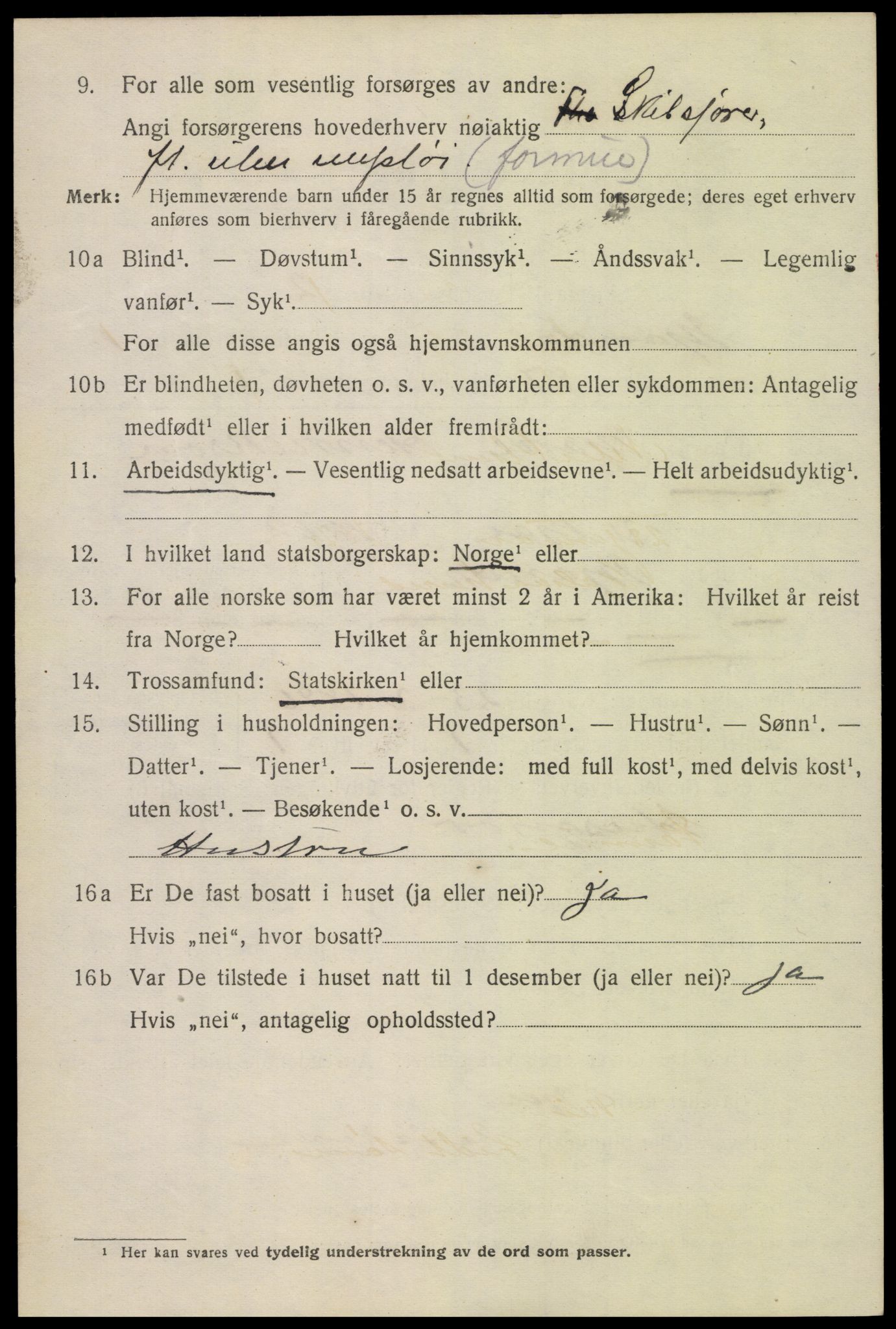 SAK, 1920 census for Mandal, 1920, p. 4152